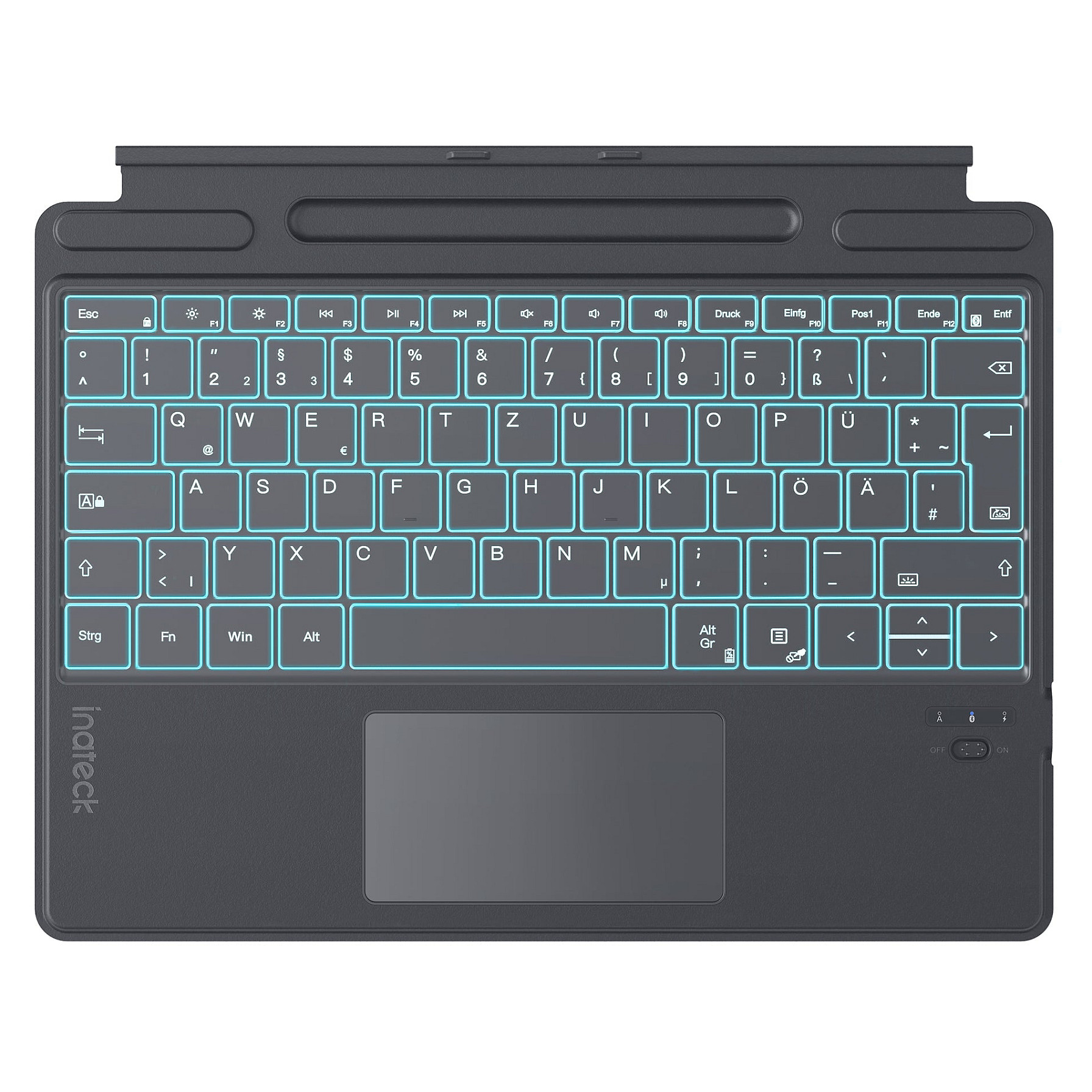 Tastierë për Tablet Logitech Combo Touch / iPad 10th Gen + A16 / QWERTY (IT) / Trackpad / Smart Connector / 16 Nivele Ndriçimi – Gri