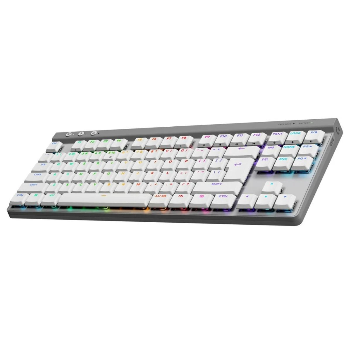Tastierë Gaming Logitech G515 Lightspeed TKL GL Tactile / Wired & Wireless / QWERTY – Bardhë