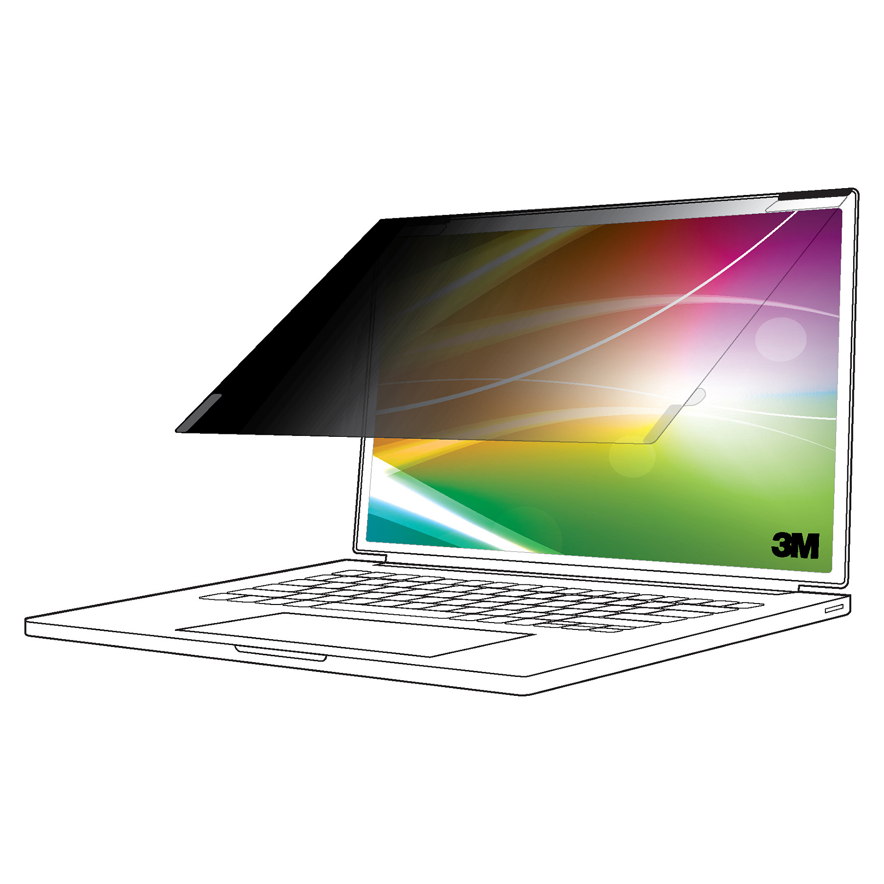 Mbrojtës Ekrani për Laptop 3M BPNAP003, Filtër Privatësie, 14.2", 16:10, i Çmontueshëm - Zezë 7