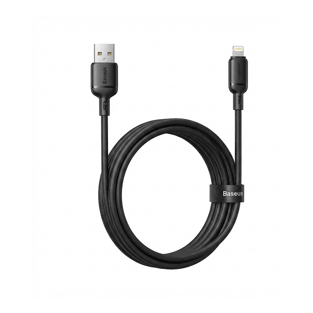 Kabllo USB Baseus Cafule CATKLF-CG1, USB-A në USB-C, 2m, USB 2.0, 2A, Quick Charge - Zezë/Hiri 8