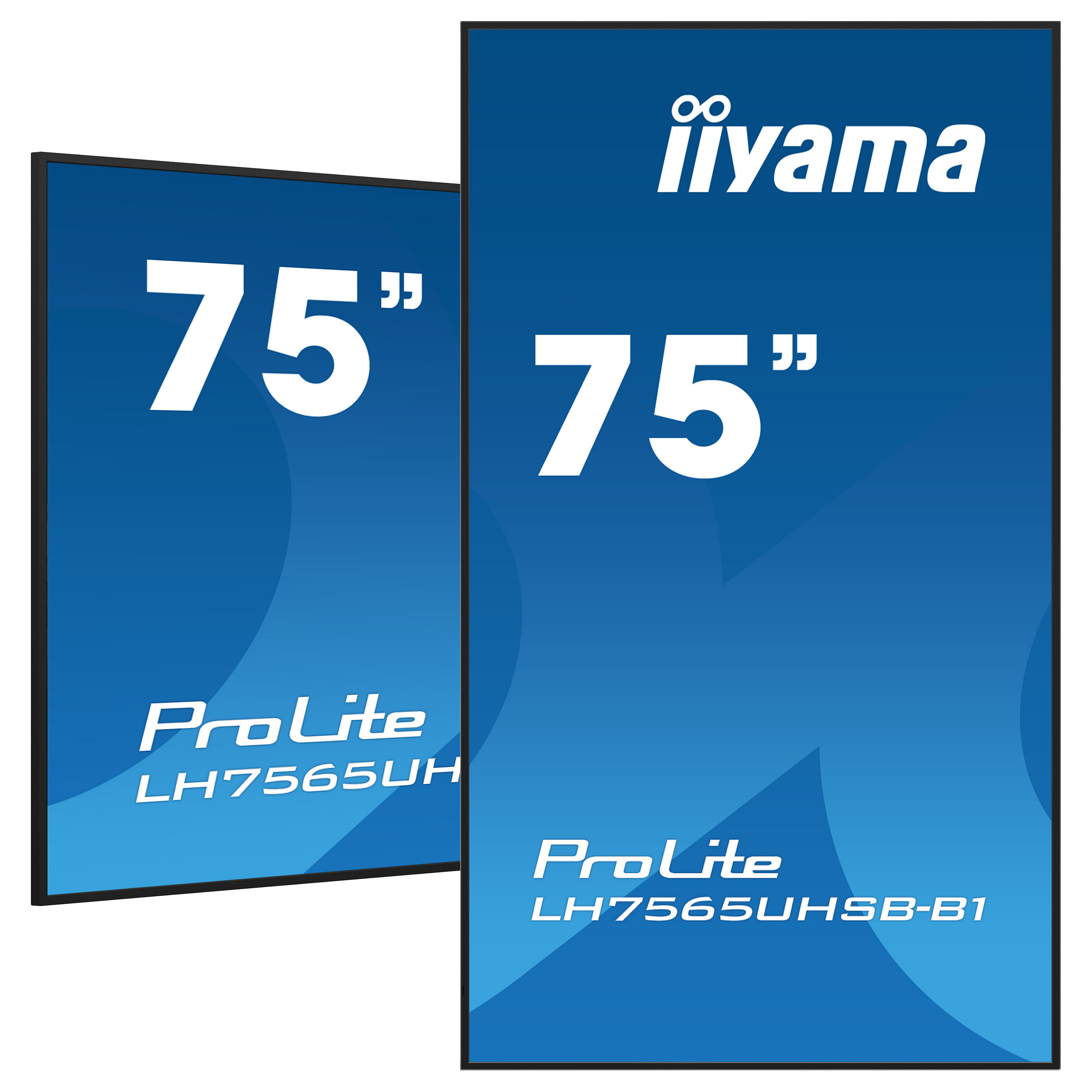 Ekran prezantues iiyama ProLite LH7565UHSB-B1 / 75" / 4K UHD IPS / LED / 60 Hz / 8 ms / HDMI + DisplayPort + USB - Zezë