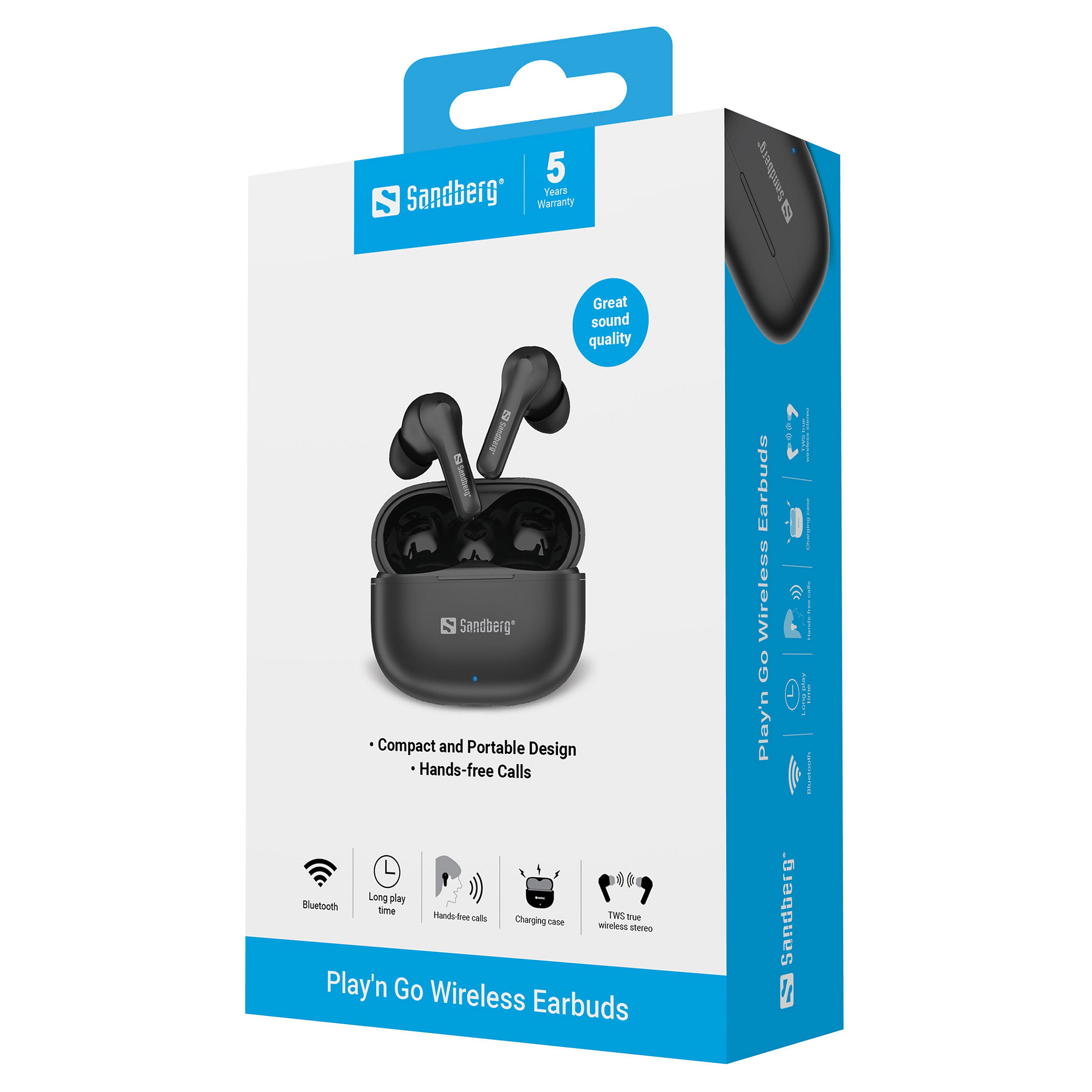 Kufje pa kabllo Sandberg Play'n Go 126-51 / TWS / Bluetooth 6.0 / 10mm / 20-20000Hz - Zezë 5