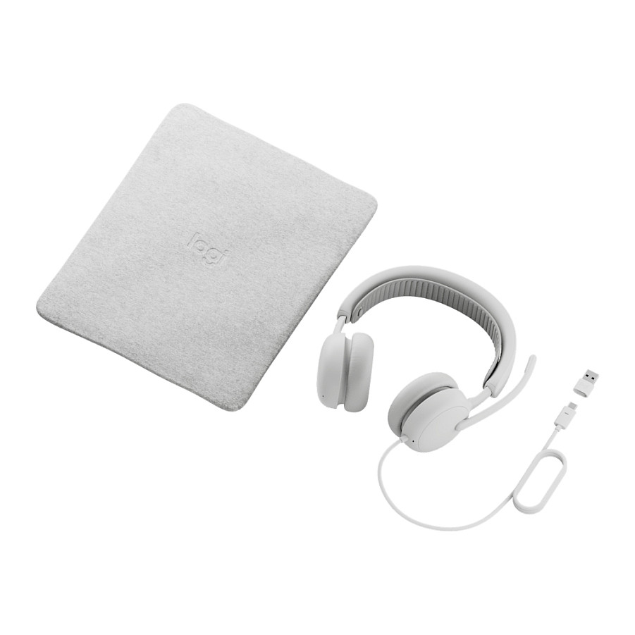 Kufje me kabllo Logitech Zone Wired 2 / USB-C & USB-A / ANC - Off-white 6