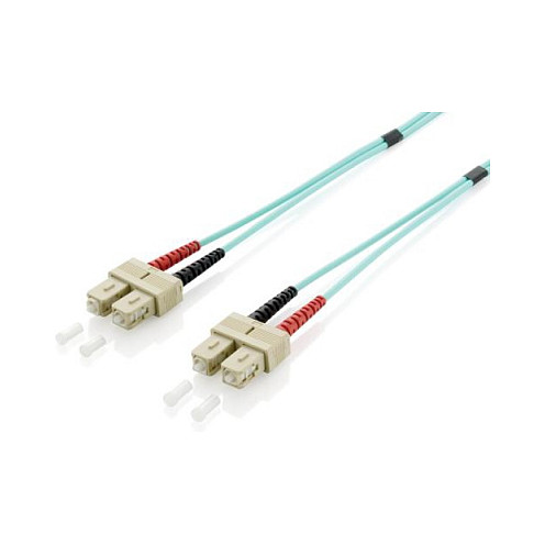 Kabllo për Rrjet Equip LWL Patch Cable SC–SC / 2.00m / Multimode Duplex OM3 / Blu – Polybag