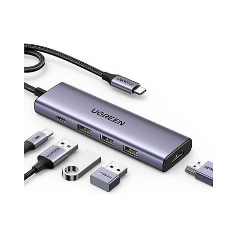 Hub USB Ugreen 20291 / USB 3.0 / 4x USB-A / 5 Gbit/s / 0.8 m / LED - Zezë 3