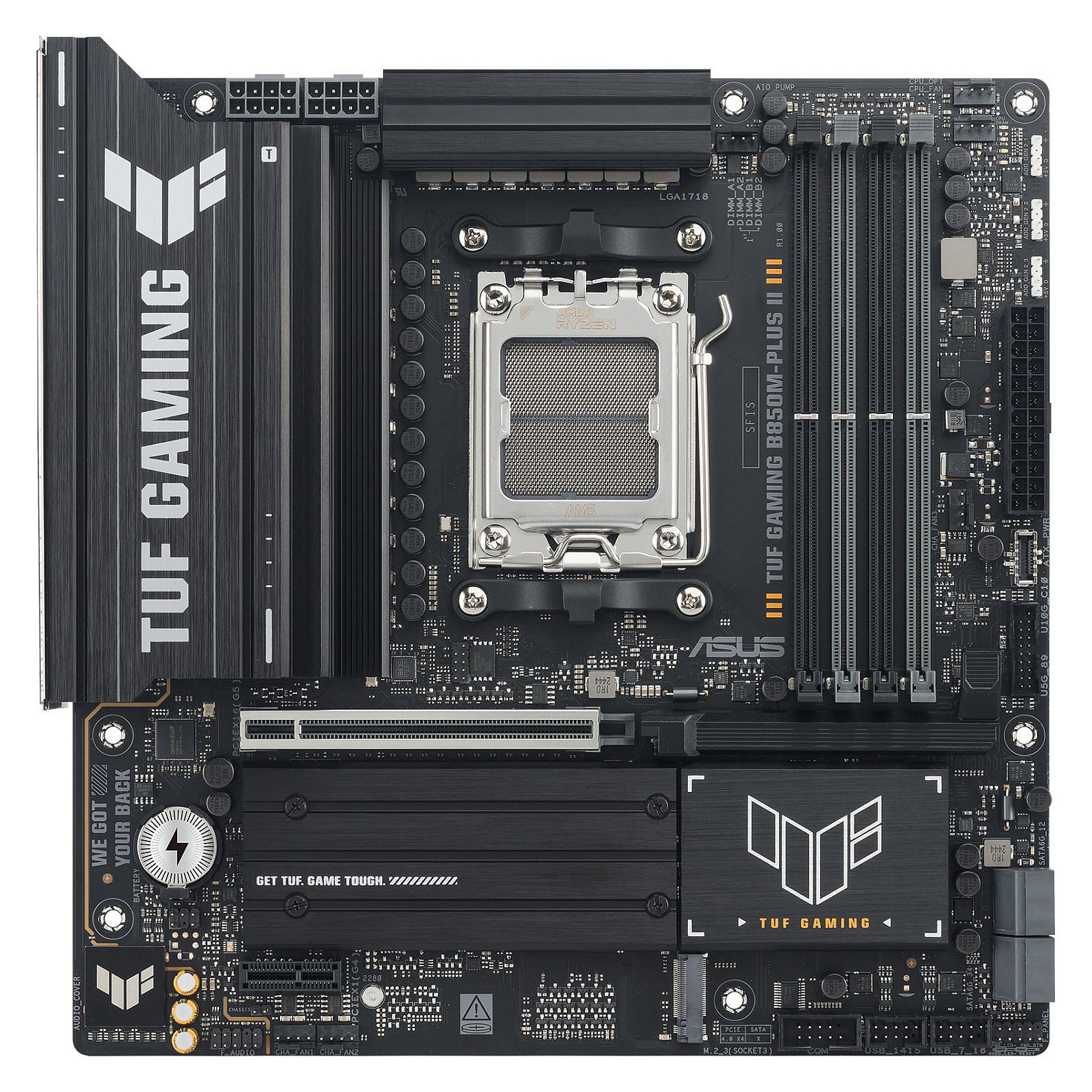 Pllakë Amë AMD AM5 ASUS TUF GAMING B850M-PLUS II / DDR5 / mATX / HDMI+DP