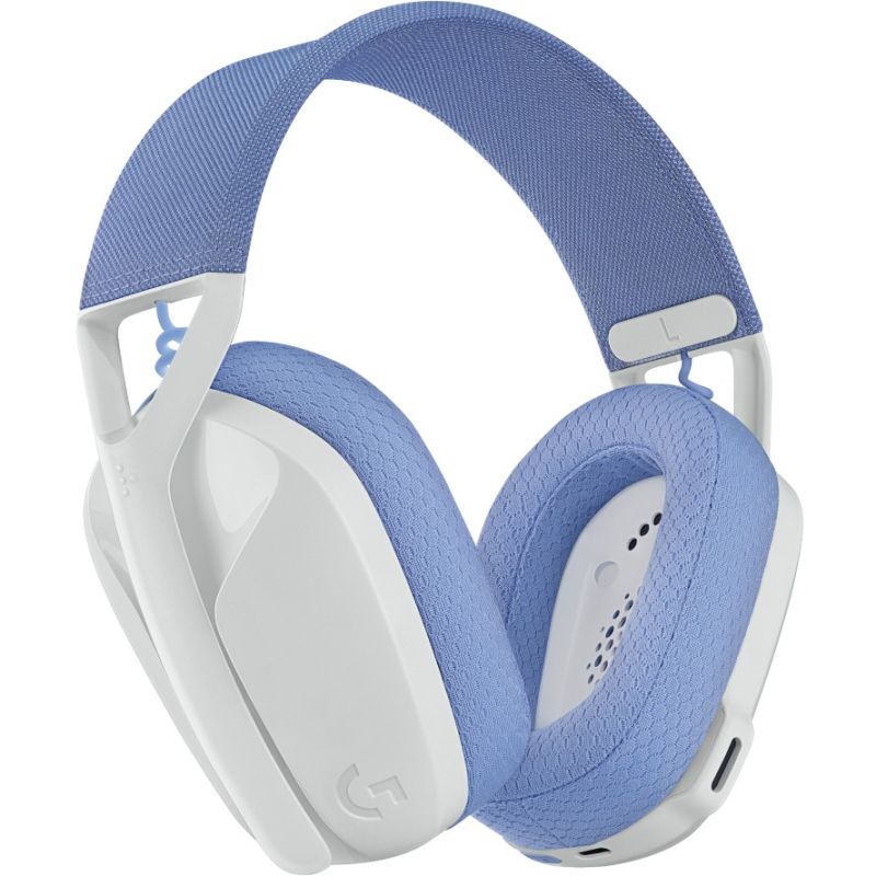 Logitech G435 LIGHTSPEED – Kufje Gaming pa Kabllo, Wireless 2.4GHz, Bluetooth, 40mm, Dual Beamforming, USB-C, 18h – Bardhë/Blu 3