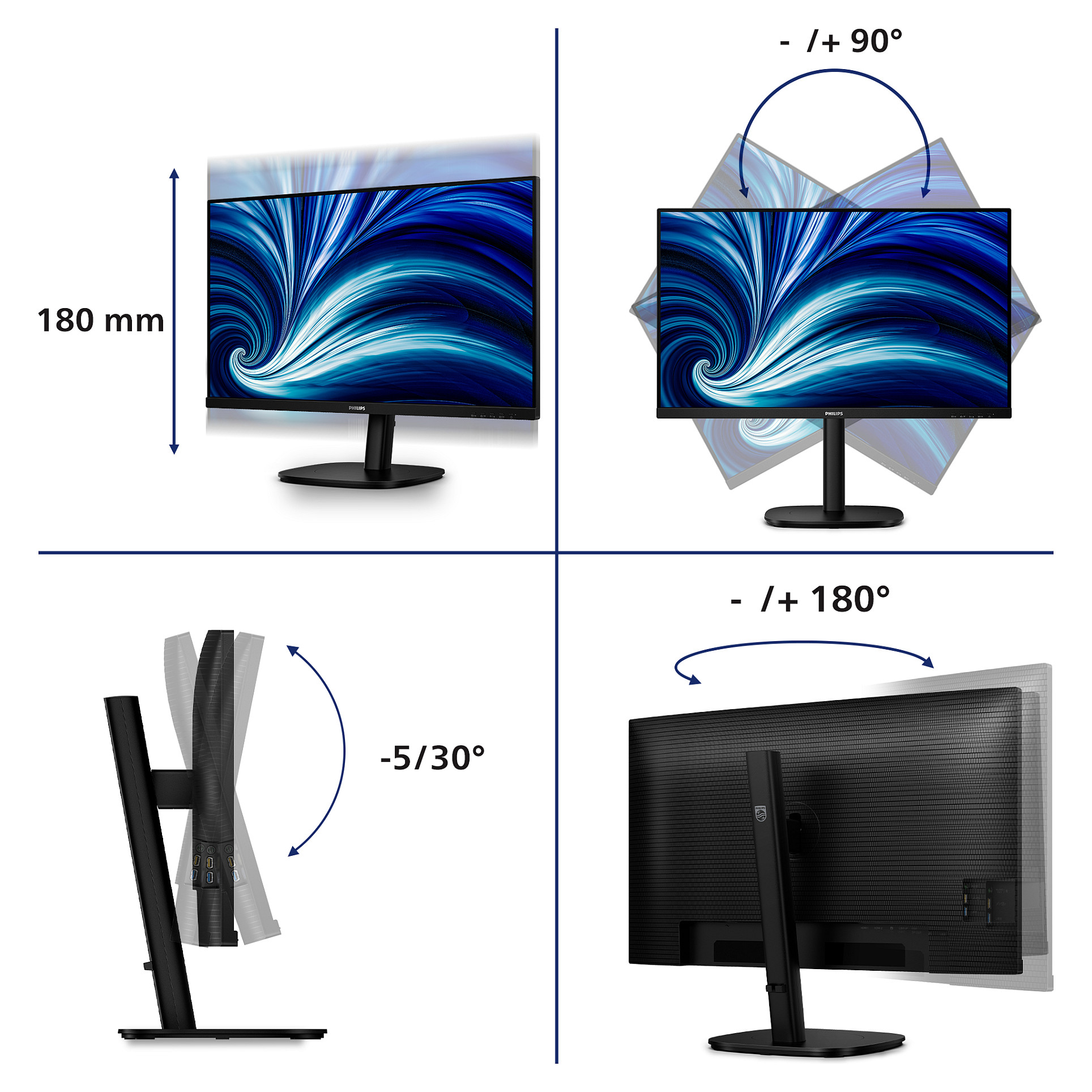Monitor Philips 32B2N3500 / 31.5"/ Quad HD IPS LCD / 100Hz / 4ms / HDMI+DP - Zezë thumbnail 6