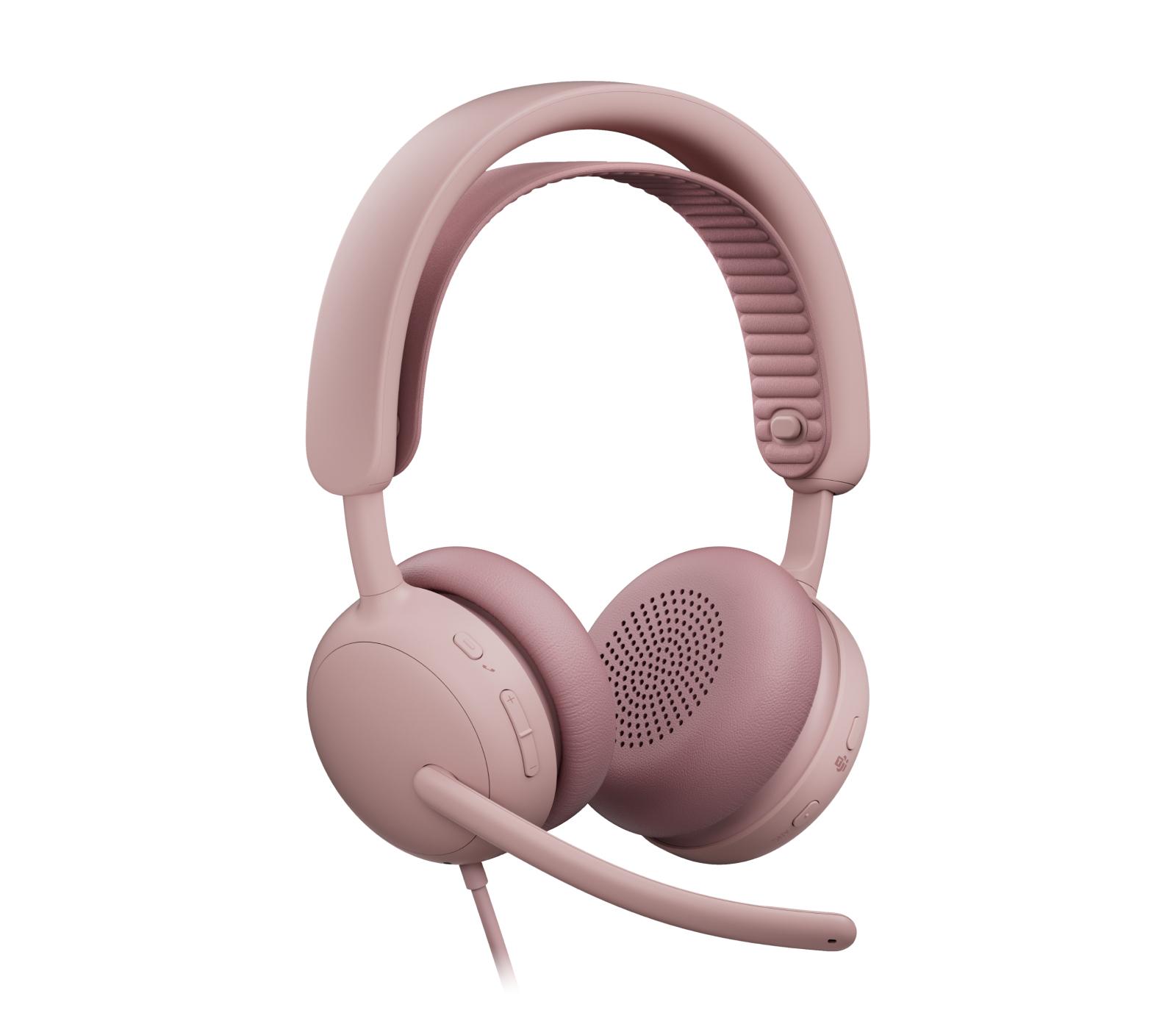 Kufje me kabllo Logitech Zone Wired 2 / USB-C + USB-A / ANC / Driver 40mm - Rozë 2
