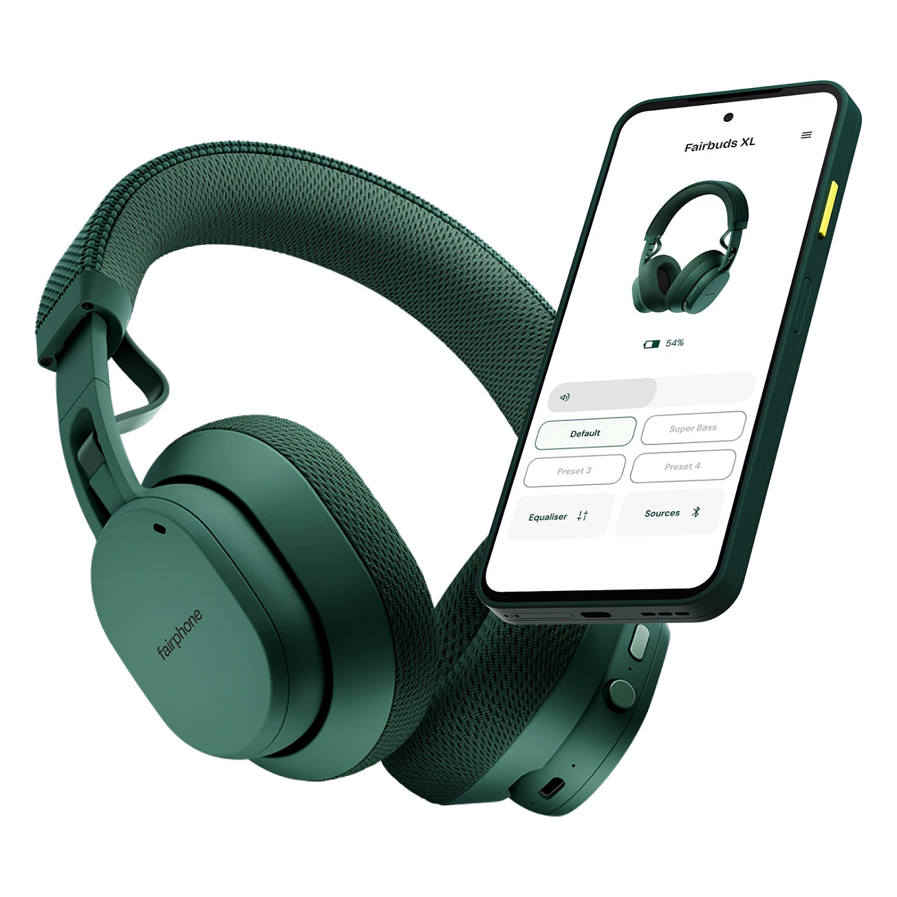 Kufje pa kabllo Fairphone Fairbuds XL / Bluetooth 5.1 / 40mm / ANC / 20-20000Hz / 6 Mikrofona - Gjelbër 6