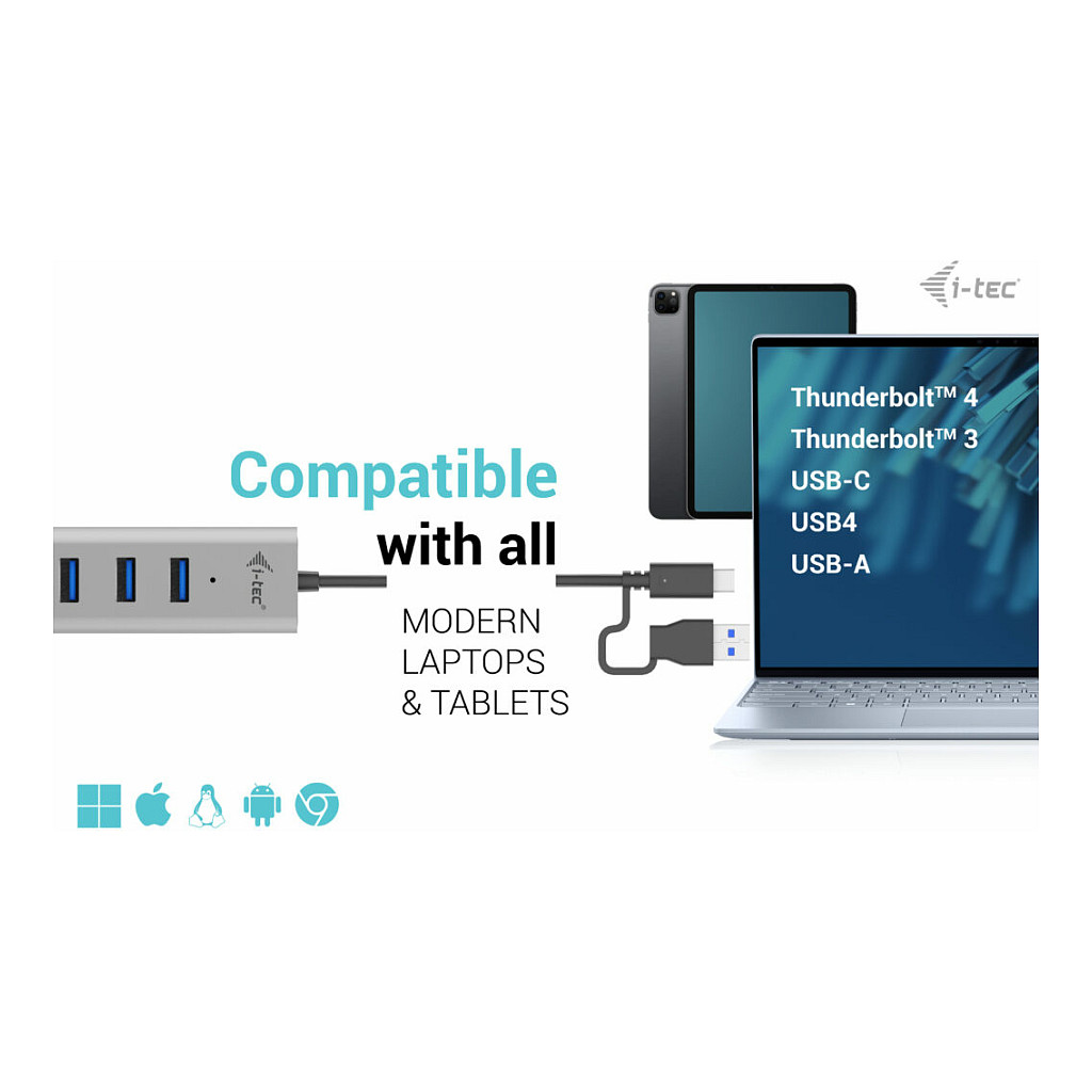 Hub D I-TEC USB-C CHARGING, 7 porte thumbnail 4