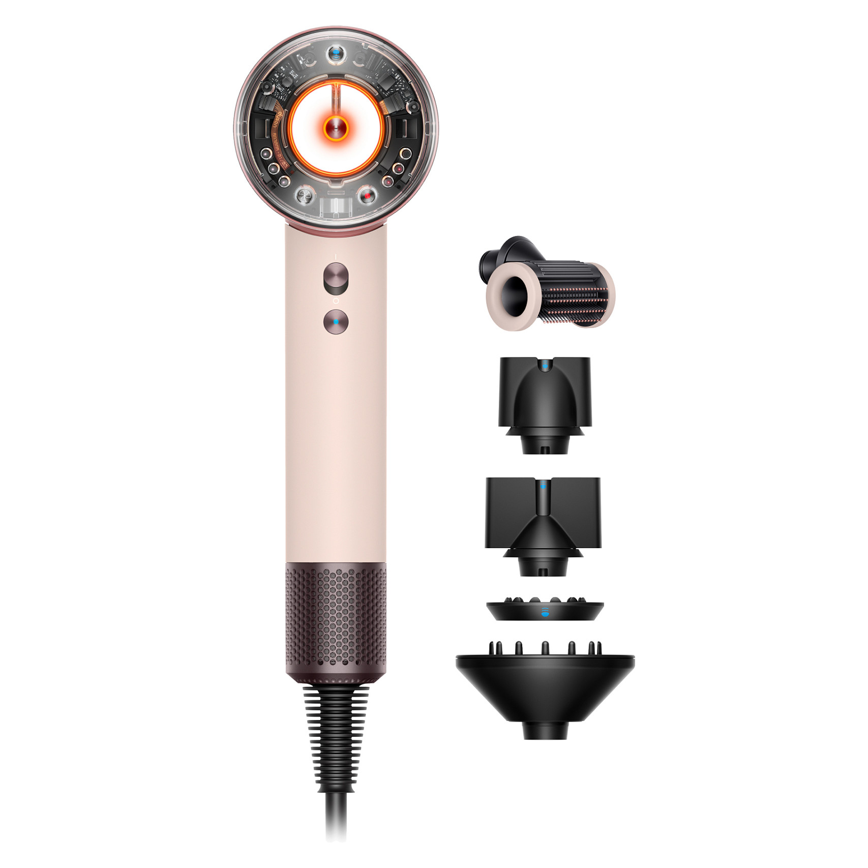 Tharëse për flokë Dyson Supersonic r / HD17 / 113332-01 / 1700W / 110.000 rpm / 4 Temperatura / 3 Shpejtësi / 5 Aksesorë RFID – Rozë/Ari 7