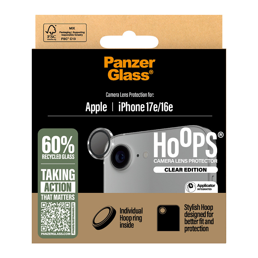 Aksesorë për telefon PanzerGlass Hoops Camera Protector për iPhone 16e –Transparente thumbnail 4