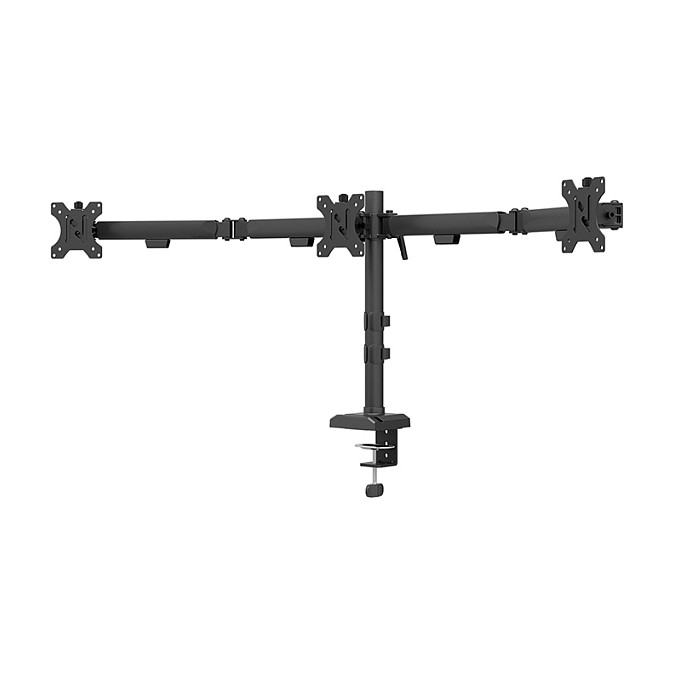 Mbajtëse për Monitor Neomounts DS60-600BL3 / 3 Monitorë / 10–27" / deri 6kg për Monitor / VESA 75x75 & 100x100 / Full Motion - Zezë 2