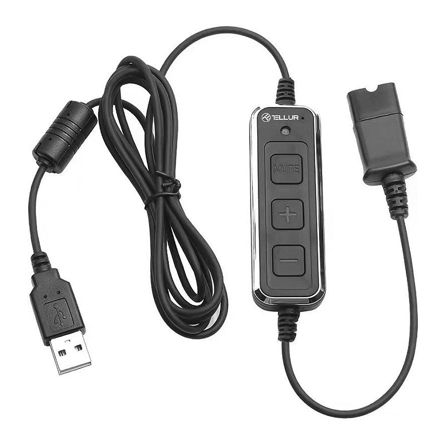 Kufje me kabllo Tellur Voice 520N / USB-A / QD / Binaural / 150–10.000 Hz - Zezë 3