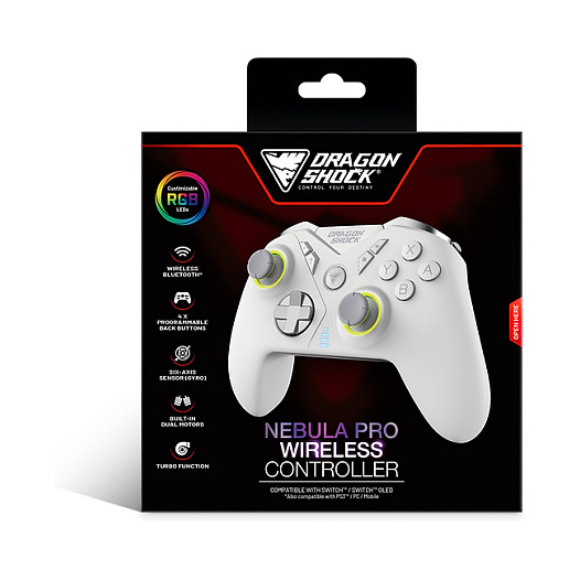 Kontroller për Nintendo & Switch Dragonshock Nebula Pro Wireless – Bardhë 5