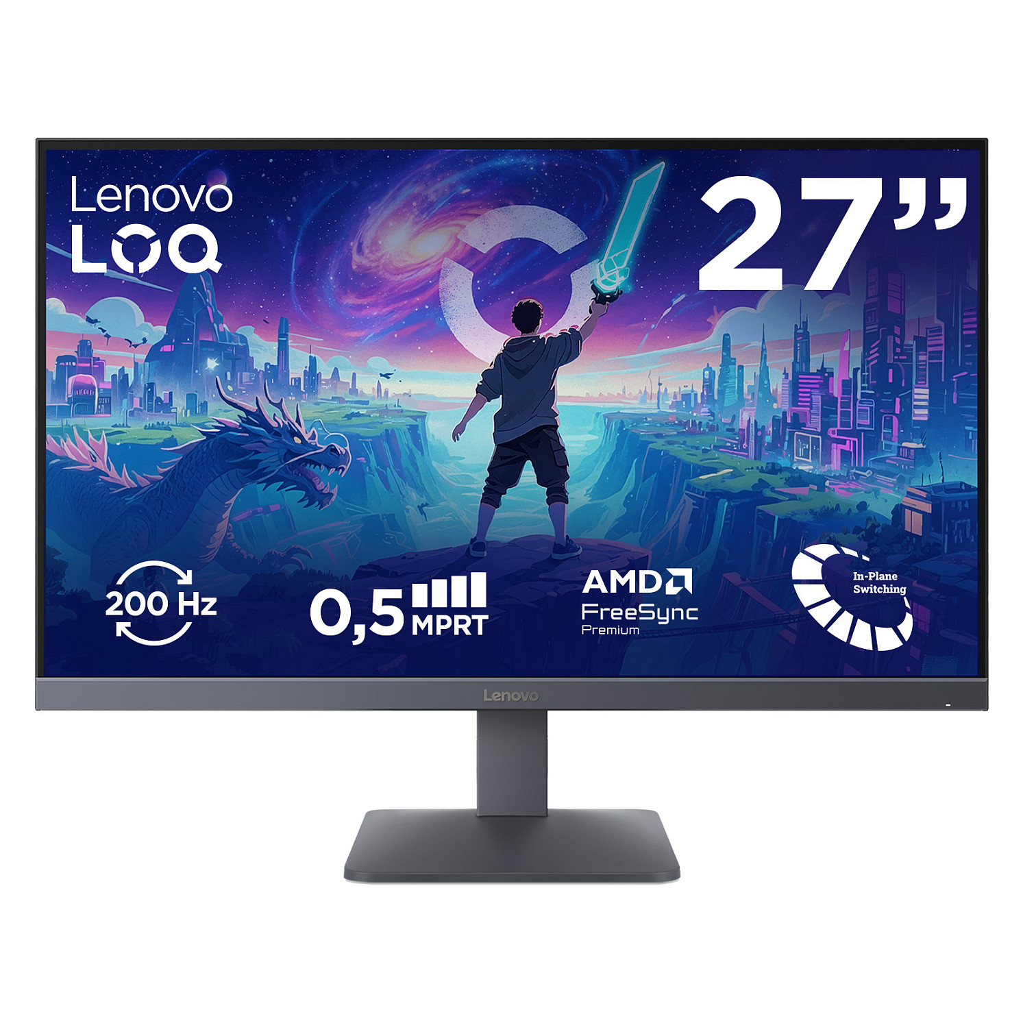 Monitor Gaming Lenovo LOQ 27-10, 27", FHD Fast IPS, 200Hz, 0.5ms, 2xHDMI+DP - Hiri