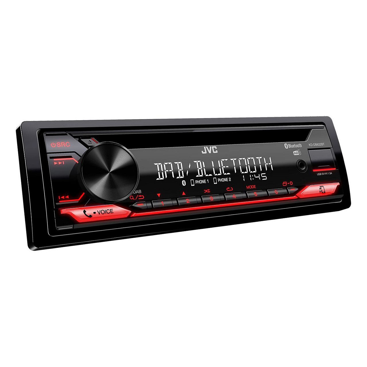 Radio për Vetura JVC KD-DB622BT, 1 DIN, 200 W, DAB+, FM, AM, Bluetooth, USB-A, Ekran LCD - Zezë 3