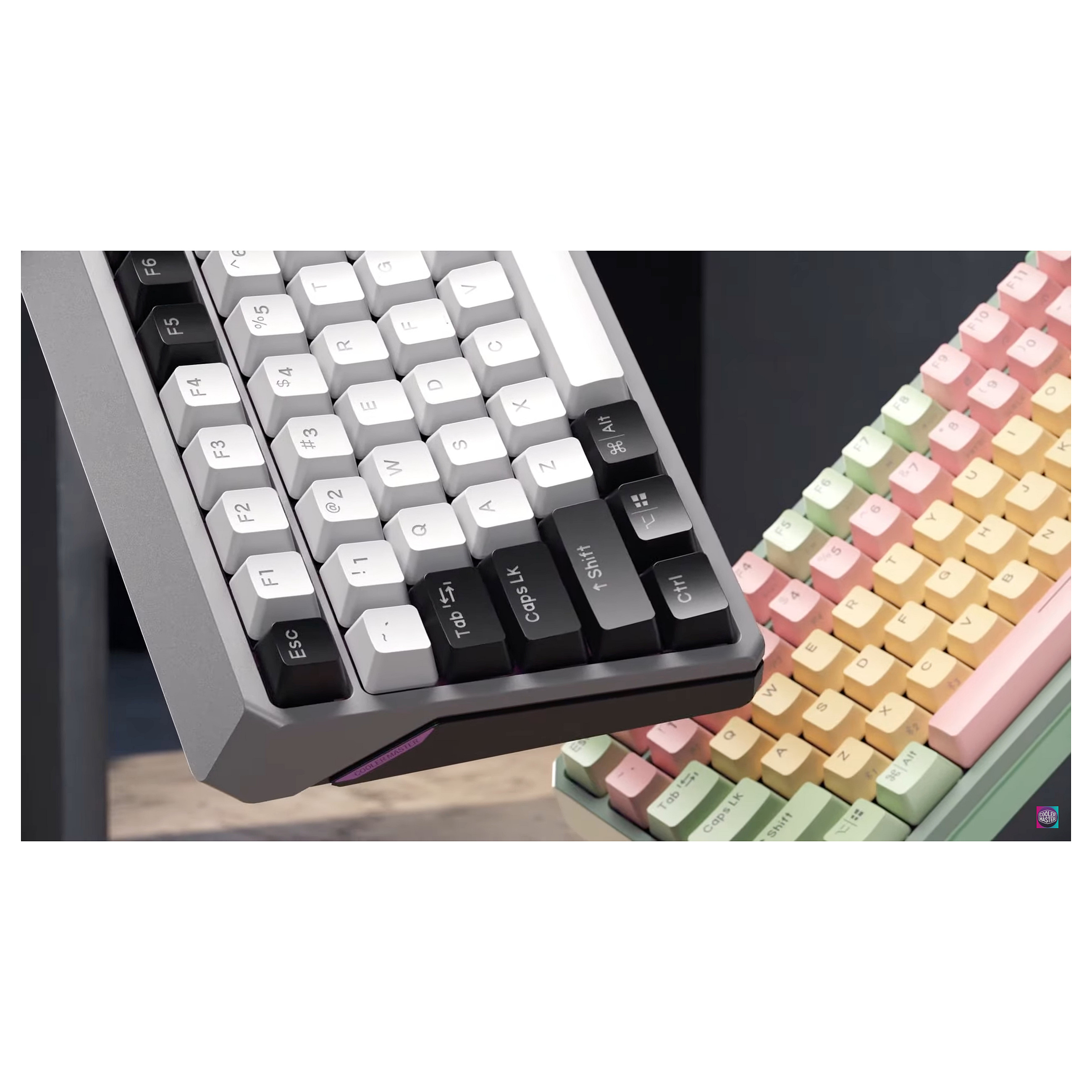 Tastierë Gaming Cooler Master MK770 / Wired / 98 Keys / Kailh Box V2 / USB + 2.4 GHz Wireless + Bluetooth 5.1 / AZERTY FR / RGB - Hiri 8
