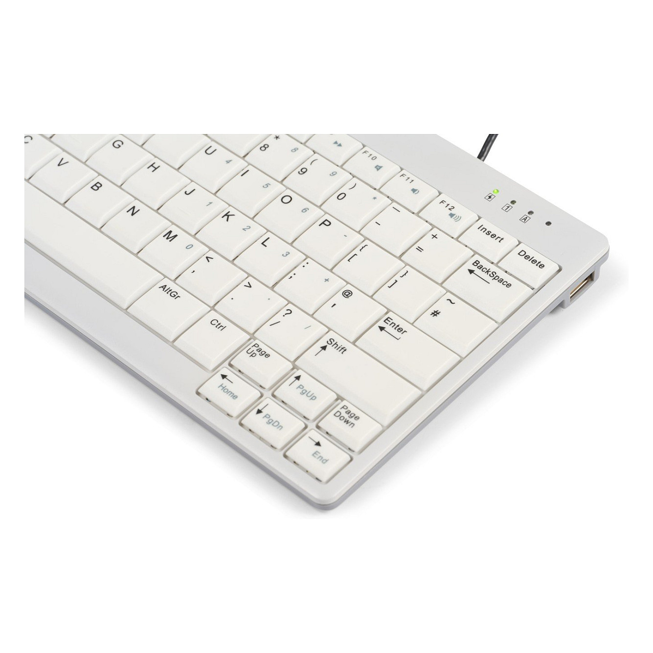 Tastierë me kabllo BakkerElkhuizen Ultraboard 950 V2 Compact / QWERTY / UK Language – Bardhë thumbnail 5