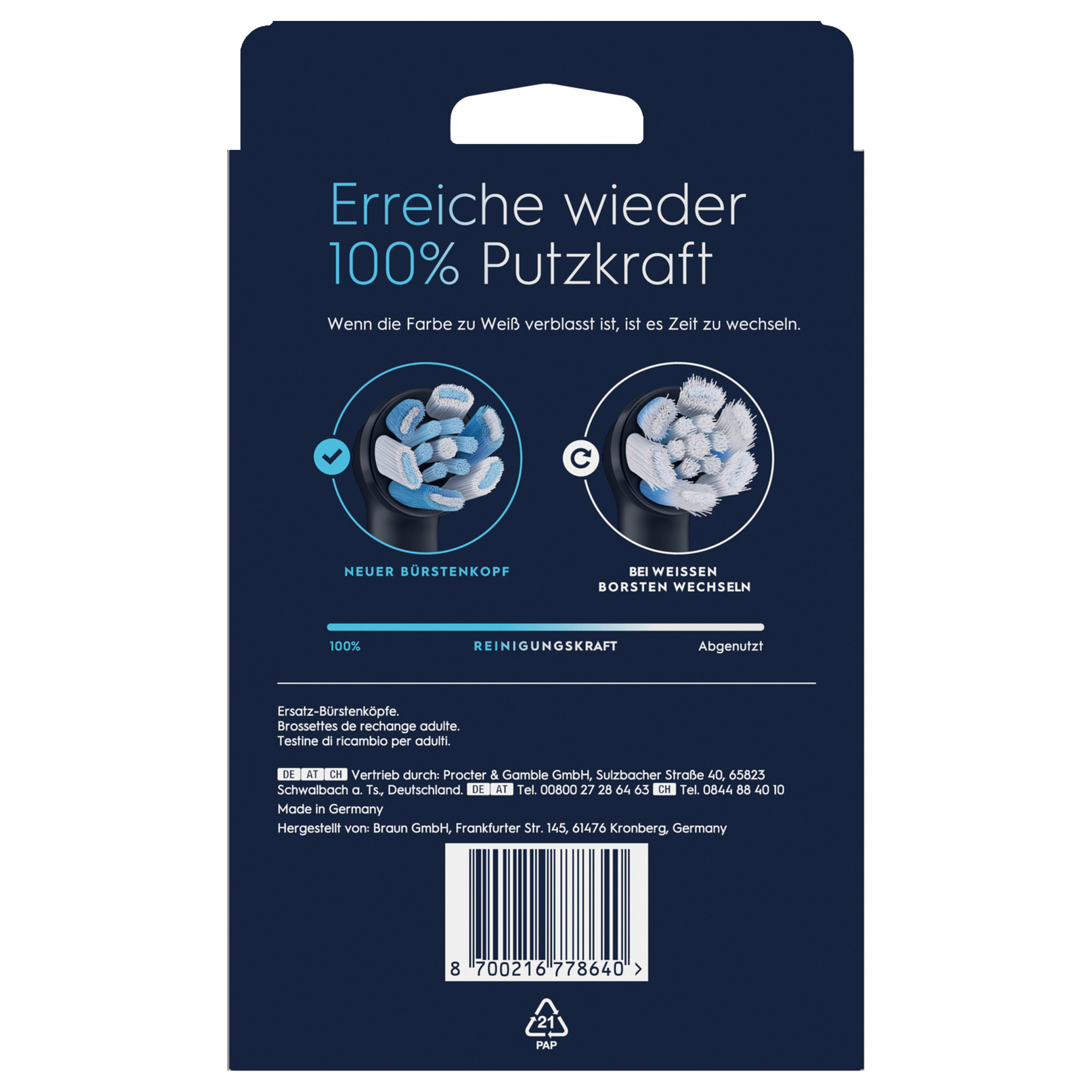 Koka zëvendësuese Oral-B iO Ultimate Clean, 8 copë - Zezë 8