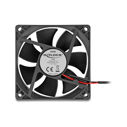Ftohës për Kasë DeLOCK 67290 / 80mm / 3000 RPM – Zezë