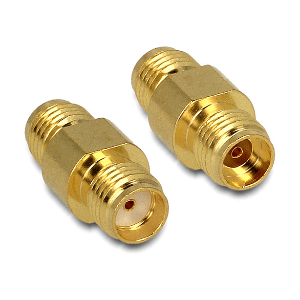 DELOCK HF Adapter SMA Socket to SMA Socket 50 Ohm – RF Antenna Coupler / Extension Adapter thumbnail 2