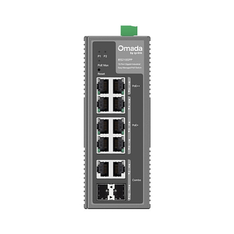 TP-Link Omada IES210GPP 10-Port Gigabit Industrial Easy Managed Switch 6x PoE+ 2x PoE++ 2x SFP 240W thumbnail 2