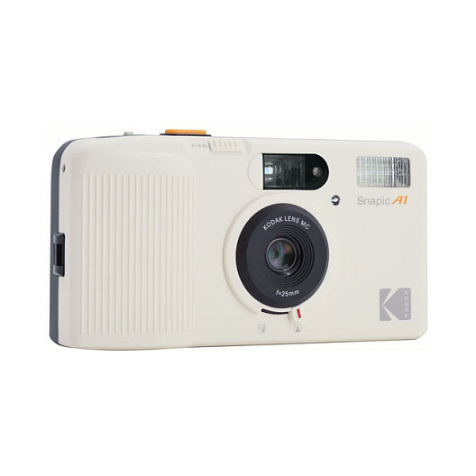 Kamerë Analoge Kodak Snapic A1 / 35mm / Full Frame / 25mm F9.5 / 3-Element Glass Lens / 2-Zone Focus / Built-in Flash / Double Exposure - Bardhë 3