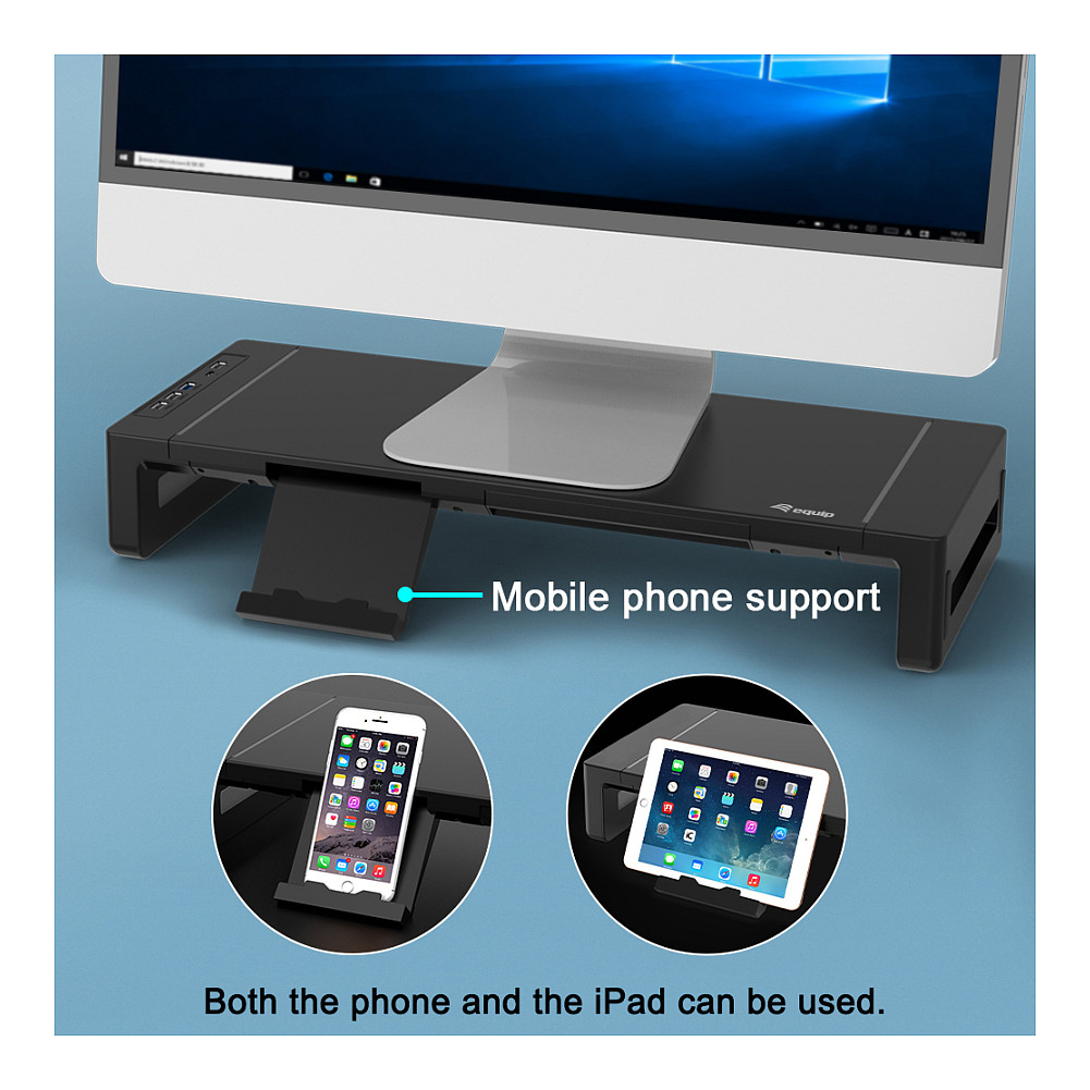 Mbajtëse për Monitor Equip 650883 / 1 Monitor / deri 25kg / USB-A & USB-C / Lartësi e Rregullueshme - Zezë 6
