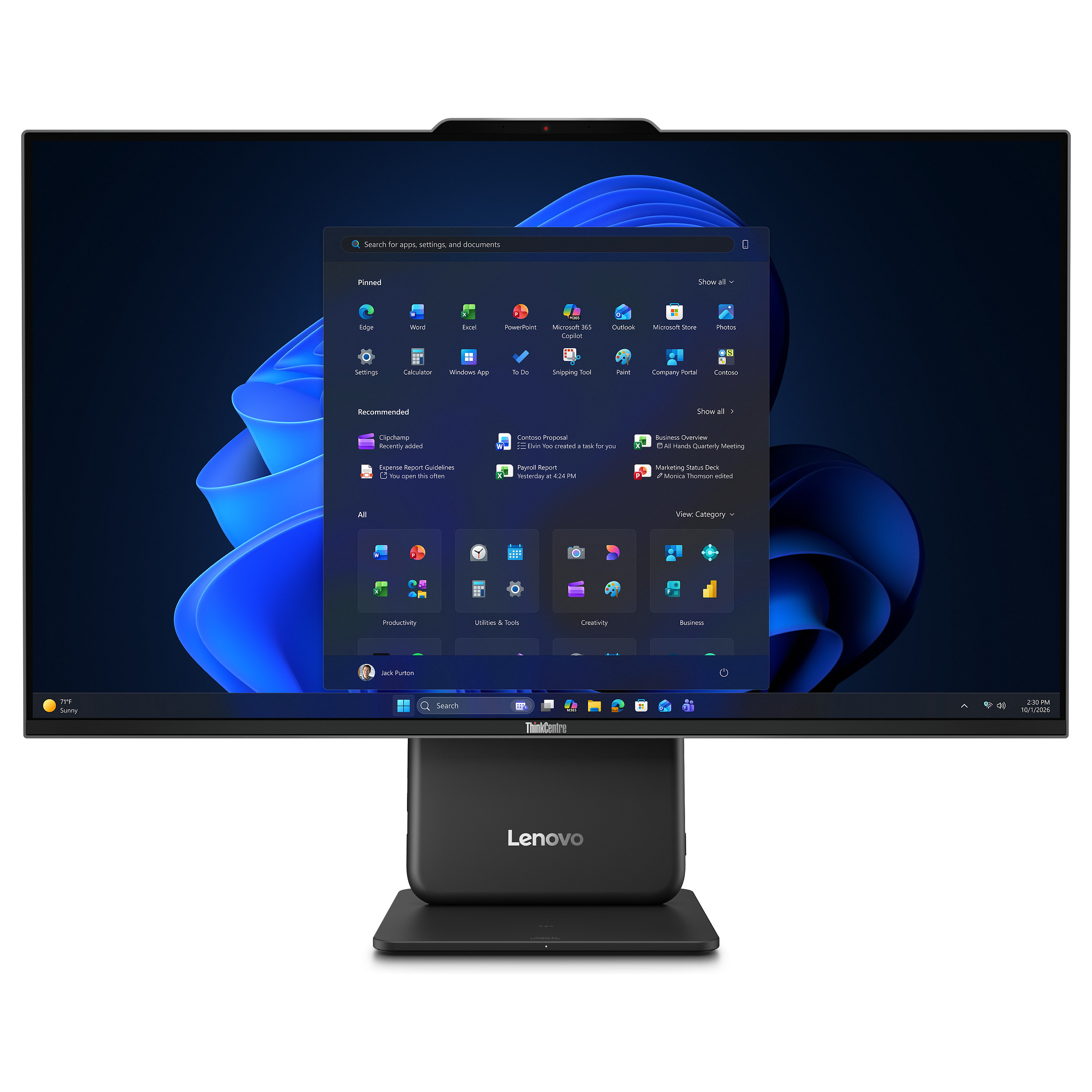 AIO Lenovo ThinkCentre neo 50a G7 27, Core 5 320, 16GB LPDDR5X, 512GB, 27" FHD IPS 120Hz, Intel Graphics - Hiri