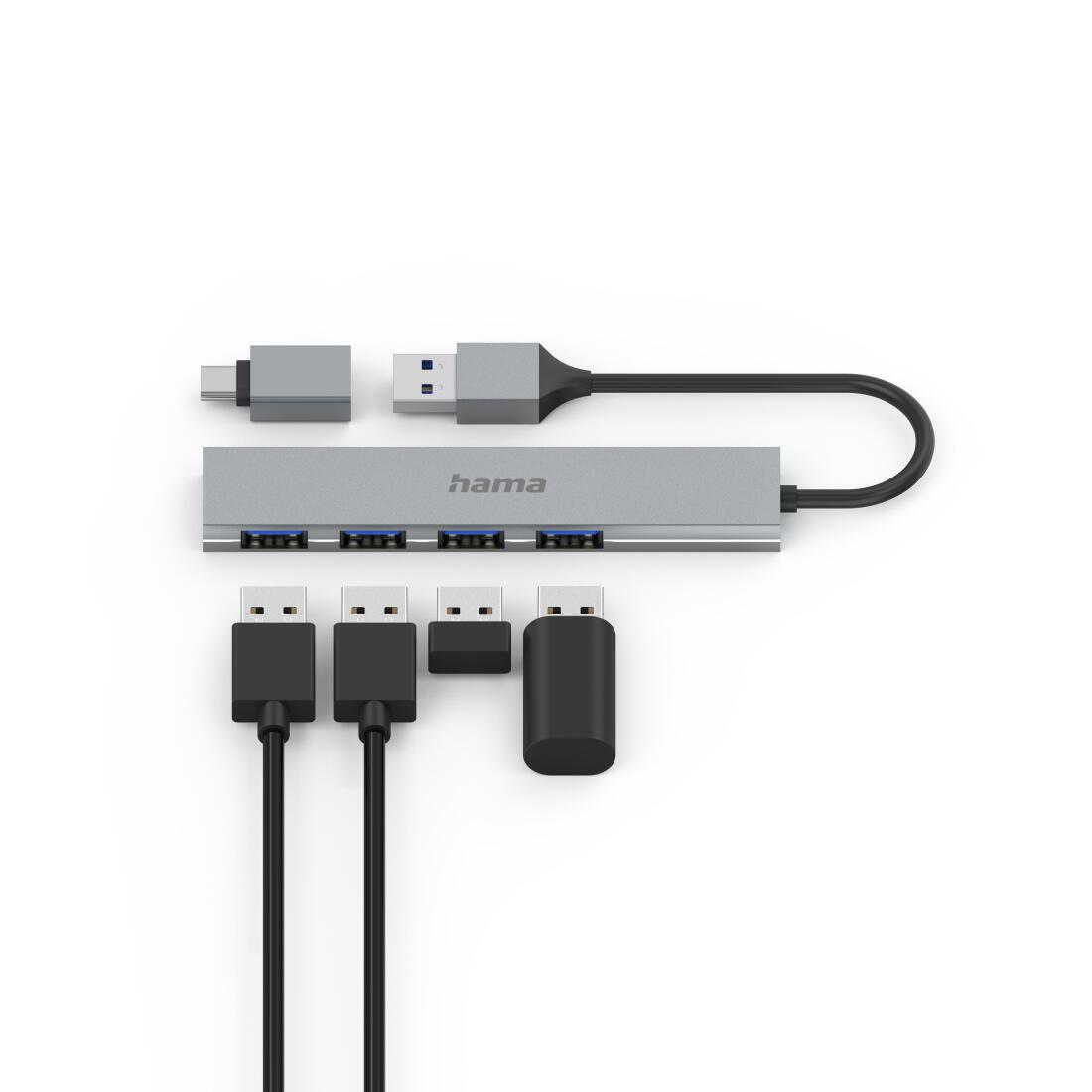USB Hub Hama Prime Line / 4x USB-A 3.2 Gen 1 / USB-C Adapter - Hiri 3