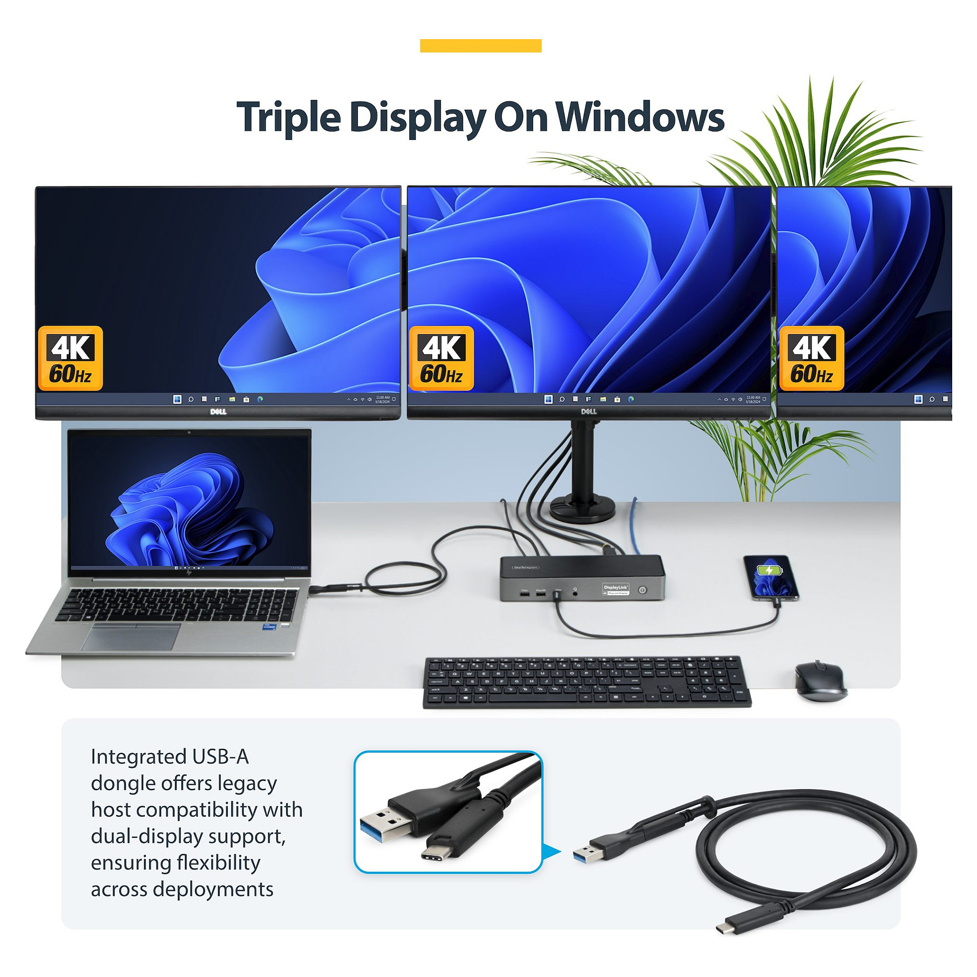 Docking Station StarTech USB-C to USB-A / USB-C / USB 2.0 / HDMI / DP / LAN thumbnail 4