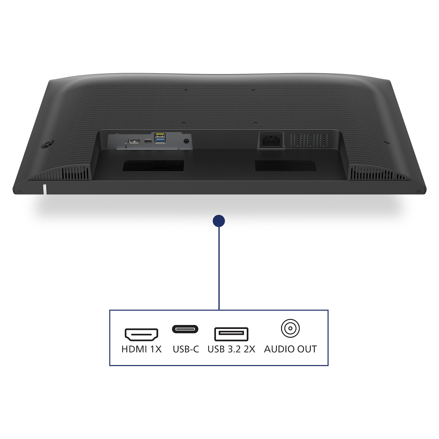 Monitor Philips 24E1N1300AE, 23.8", 16:9, Flat, IPS, Full HD 1920 × 1080, 100Hz, 4ms, 1ms MPRT, HDMI, USB-C 65W, Altoparlantë – Zezë thumbnail 5