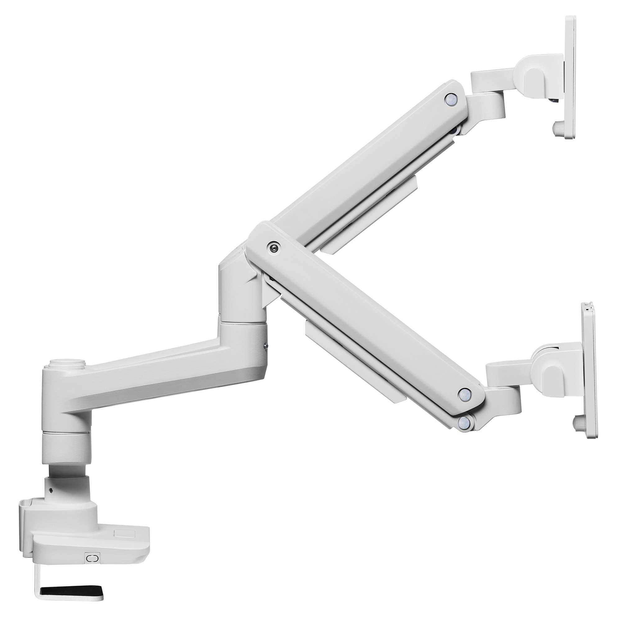 Mbajtëse për Monitor Equip 650183 / 2 Monitorë / 17–35" / deri 20kg për Monitor / VESA 75x75 & 100x100 / Gas Spring / Rotacion 360° - Bardhë 2