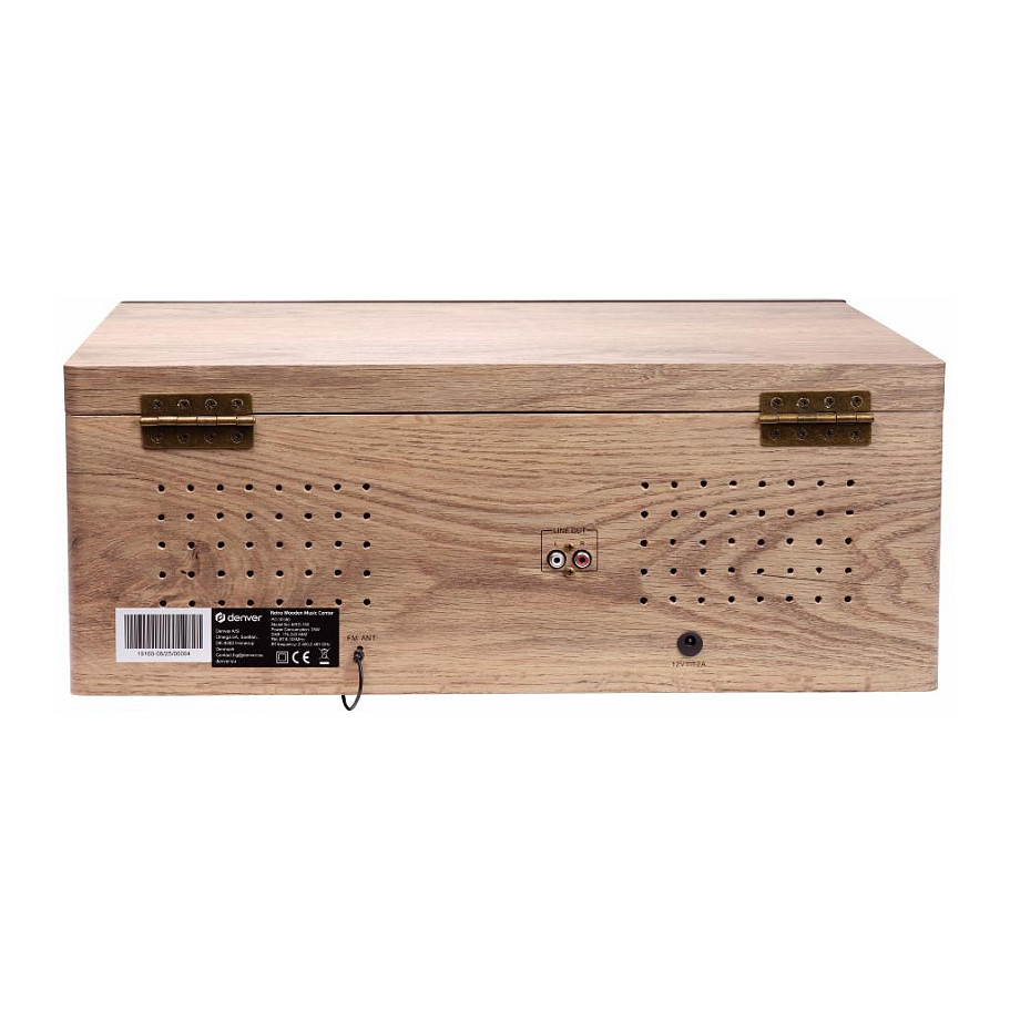 Gramafon Denver MRD-180, 3 Shpejtësi, CD, Kasetë, DAB+, FM, Bluetooth, USB - Zezë, Dru 8