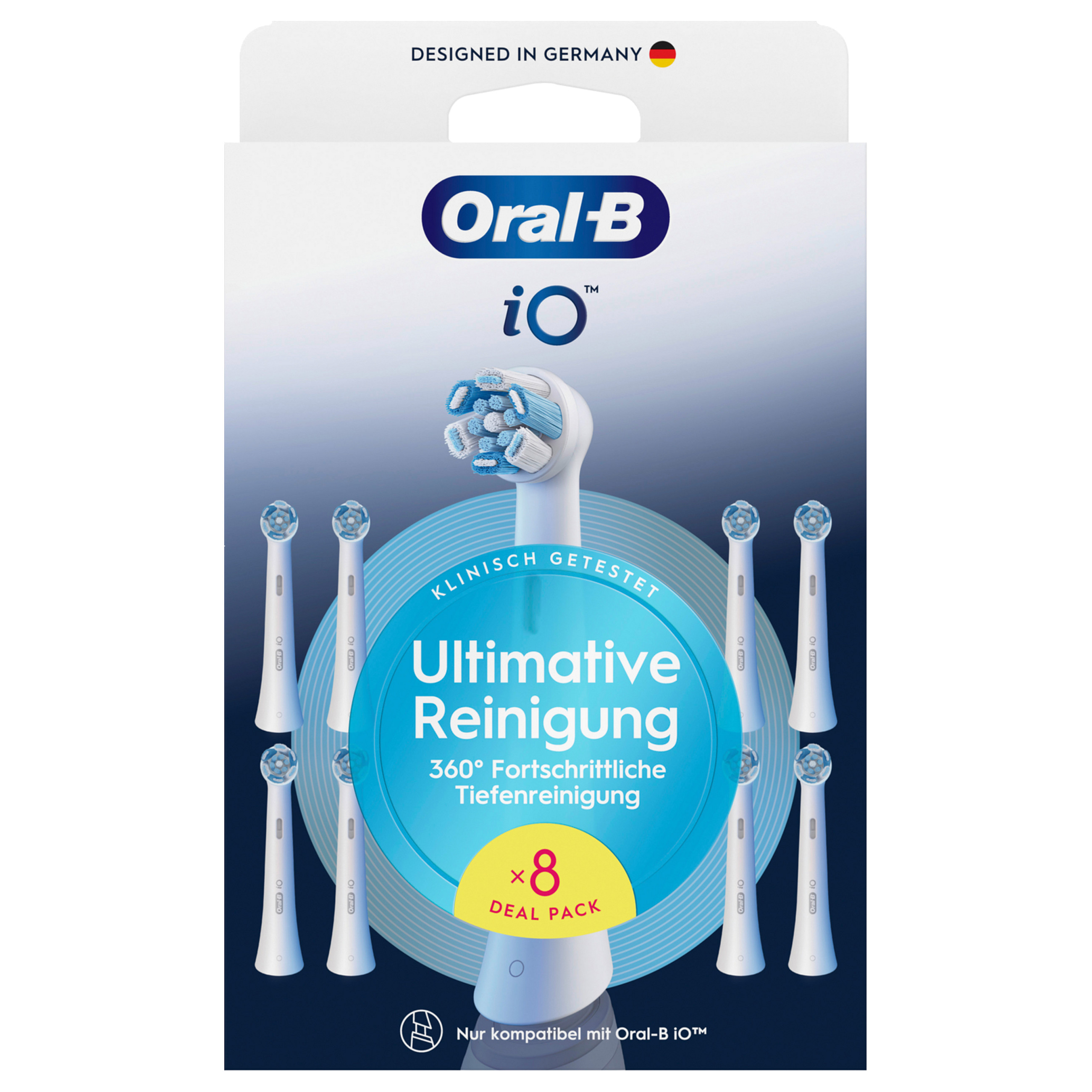 Koka Zëvendësuese për Furçë Dhëmbësh Elektrike Oral-B iO Ultimate Clean, Set me 8 Copë - Bardhë 2