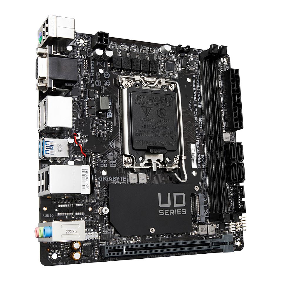 Pllakë Amë Intel 1700 Gigabyte H610I Mini-ITX DDR5 / HDMI+DP thumbnail 3