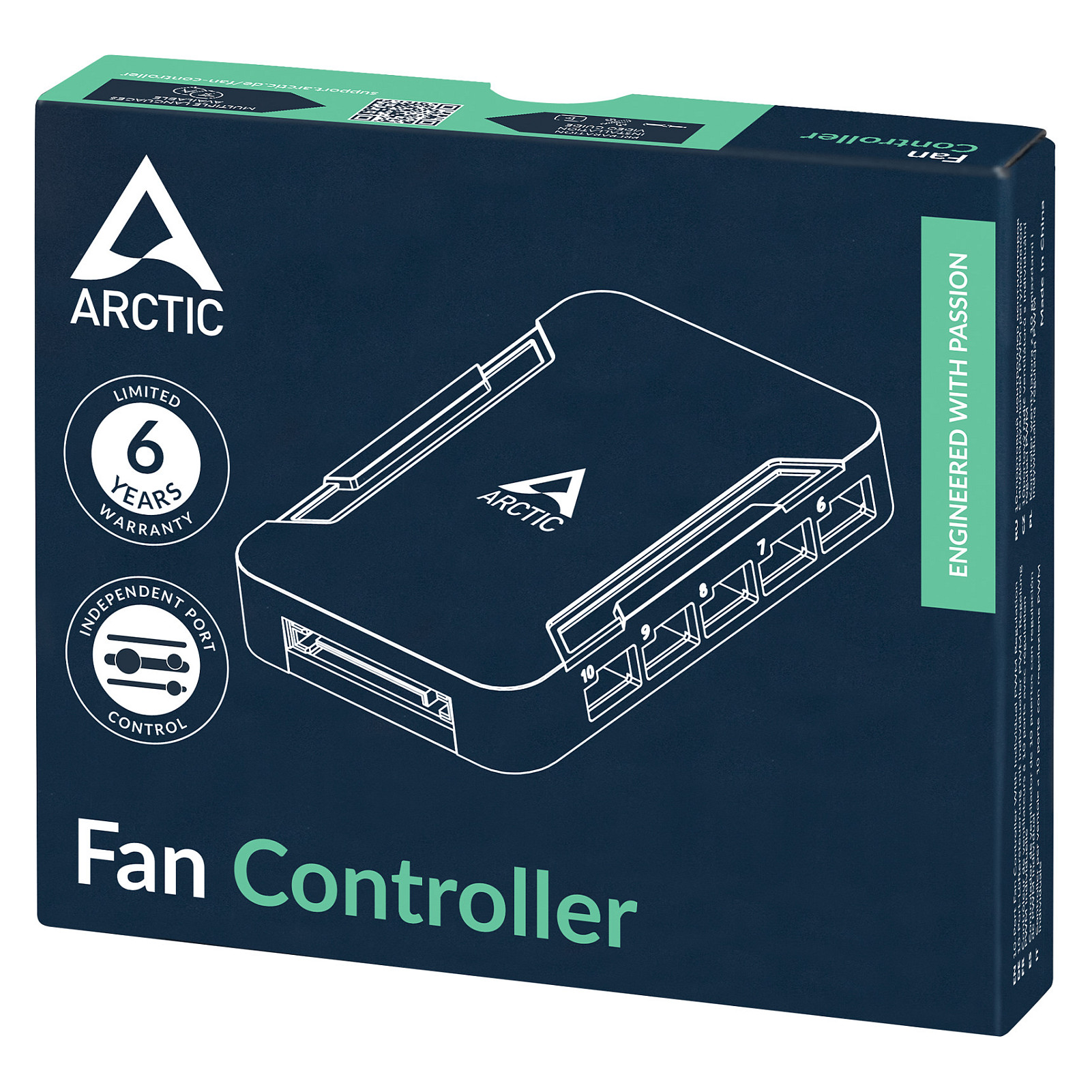 Hub për Ftohësa ARCTIC Fan Controller / 10×PWM 4-pin / SATA + USB 2.0 / 4.5A – Zezë 8