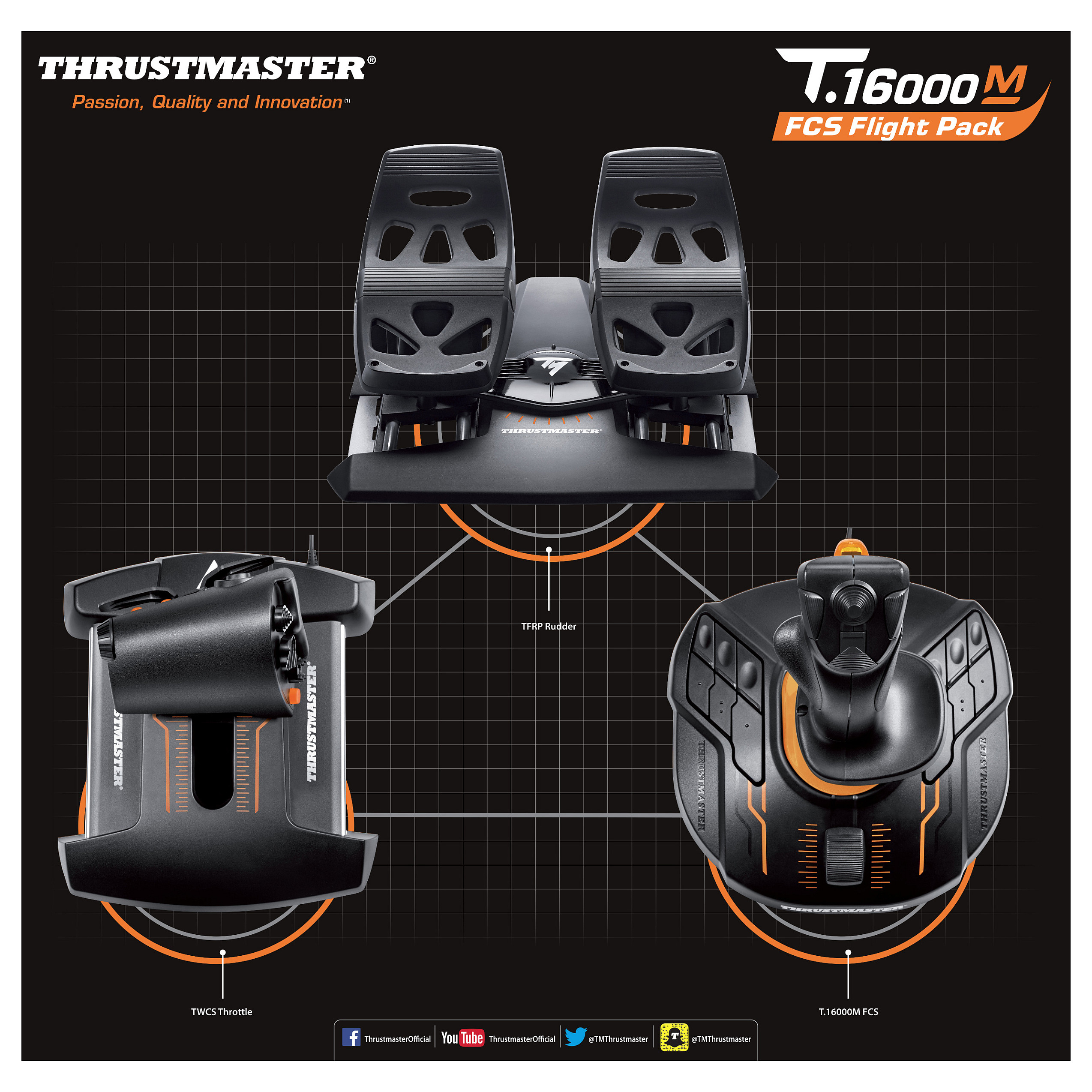 Kontroller,Timon & Pedale Thrustmaster / T.16000M FCS Flight Pack / PC thumbnail 4