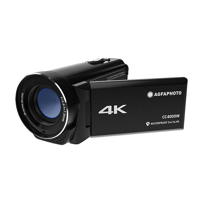 Video Kamera AgfaPhoto Realimove CC4000W, 24MP, 4K, 18x Digital Zoom, 3", Waterproof 5m – Zezë