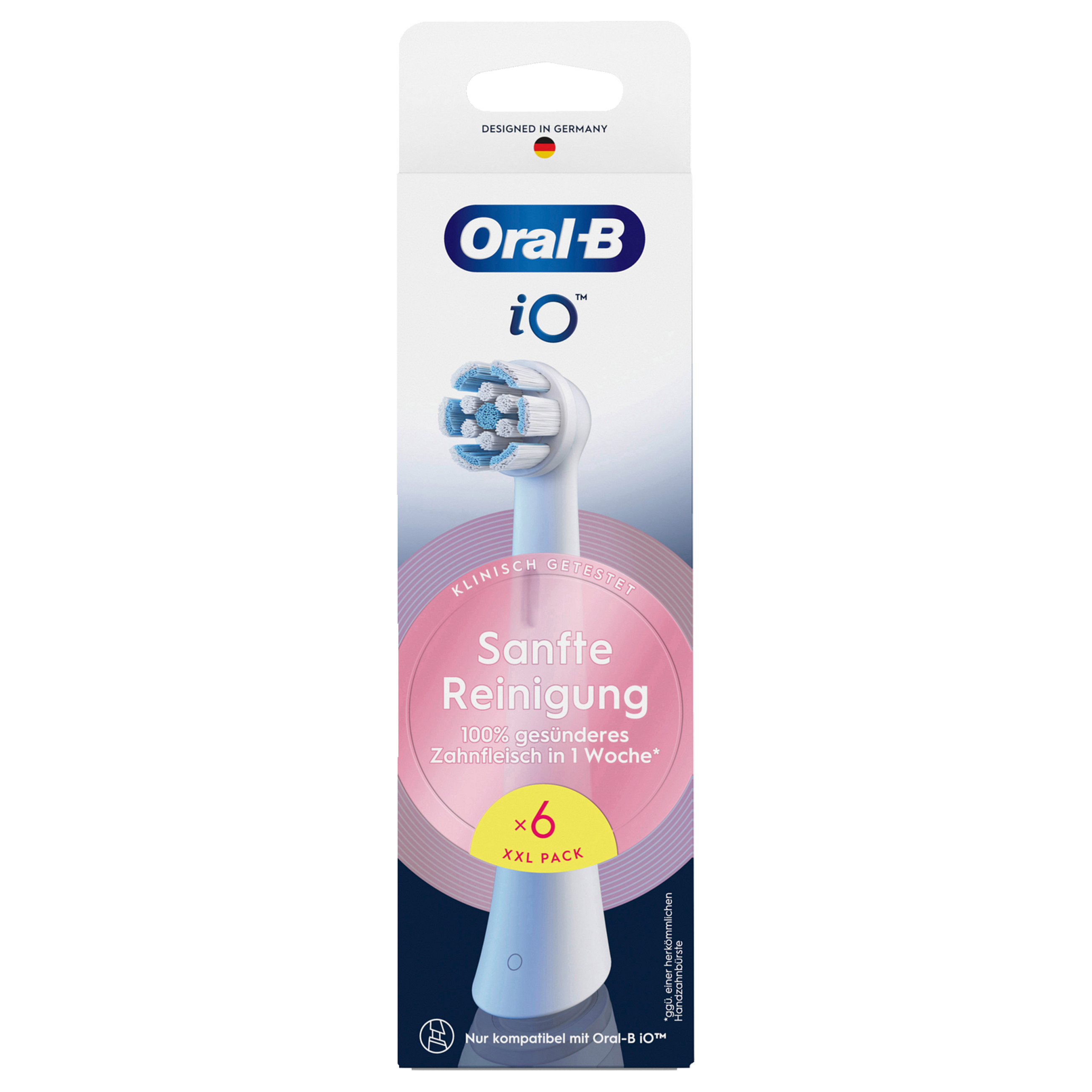 Koka Zëvendësuese për Furçë Dhëmbësh Oral-B iO Sanfte Reinigung / 6 Copë / Fije të Buta / Për Oral-B iO – Bardhë 8
