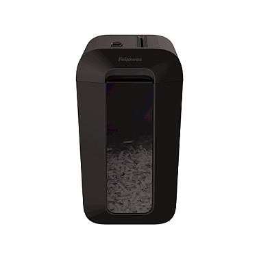 Shredder Fellowes Powershred LX65, Cross-Cut, P-4, 10 fletë, 4 × 40mm, 22L, SafeSense - Zezë 2