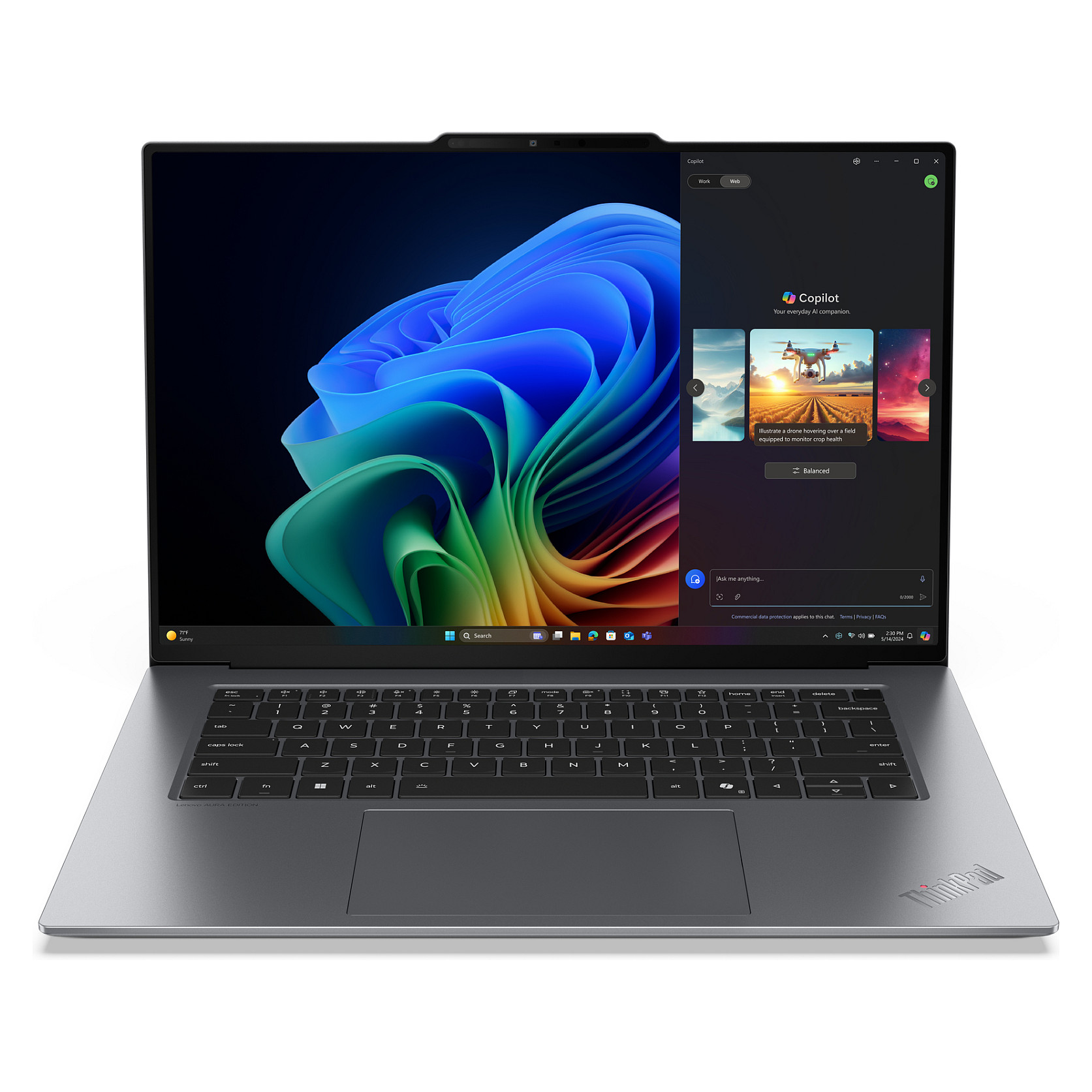 Laptop Lenovo ThinkPad X9-15 G1 / Ultra7-258V / 32GB LPDDR5x / 1TB / 15.3" 2.8K OLED 120Hz / Intel Arc Graphics 140V / DE - Gri