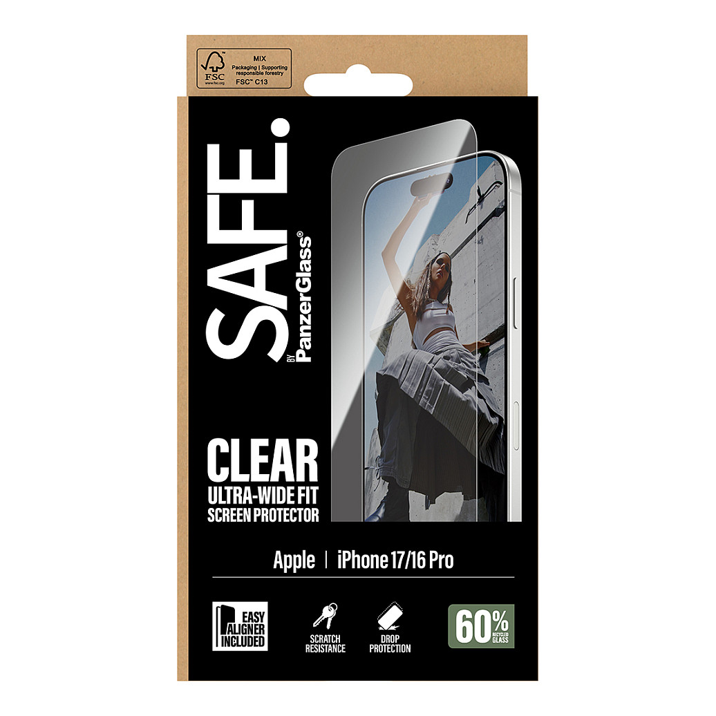 SAFE Tempered Glass Screen Protector for iPhone 17 / 16 Pro / UWF thumbnail 3