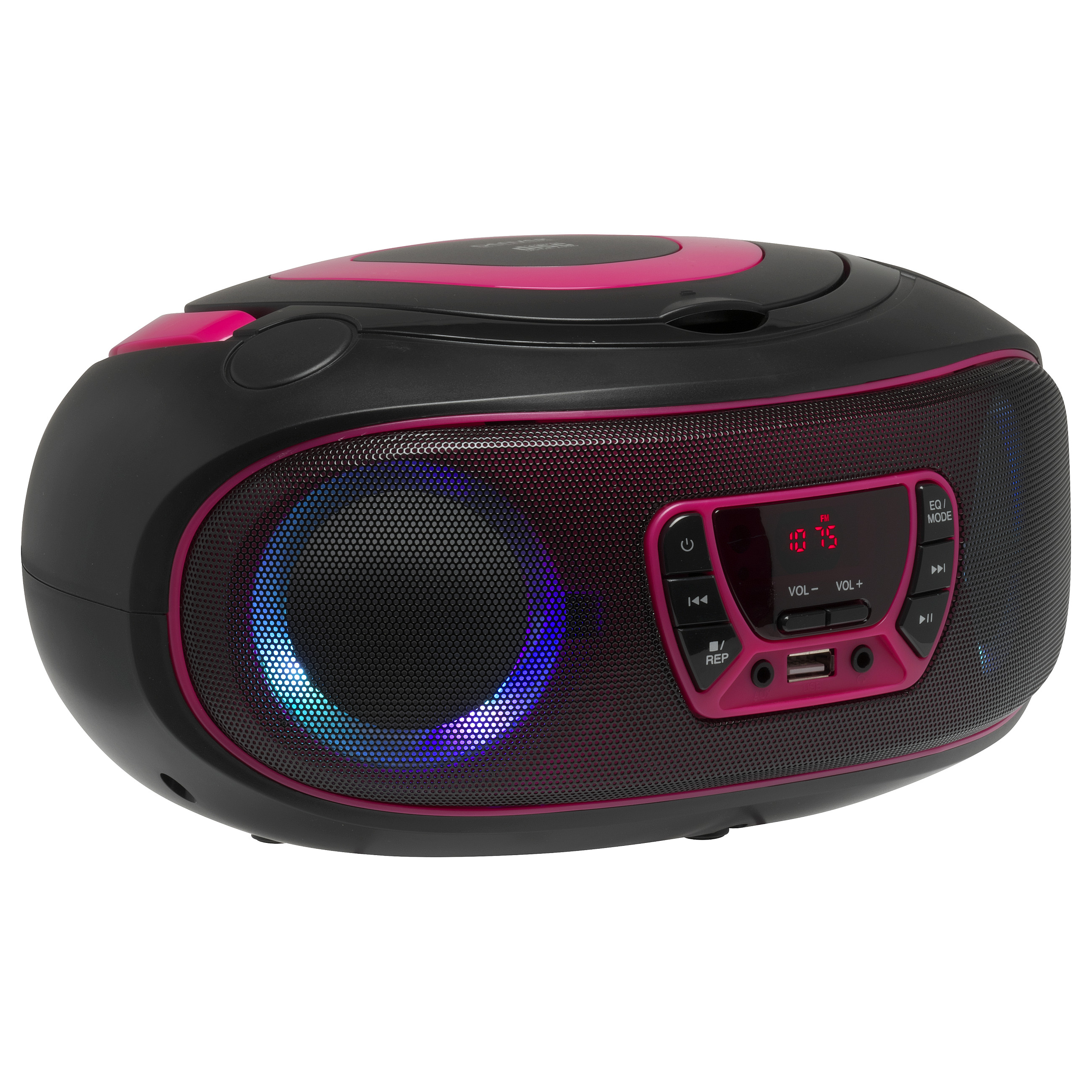 Altoparlant Denver TCL-212BT, CD, FM Radio, Bluetooth, USB, AUX, 4W RMS, LED - Zezë/Rozë 4