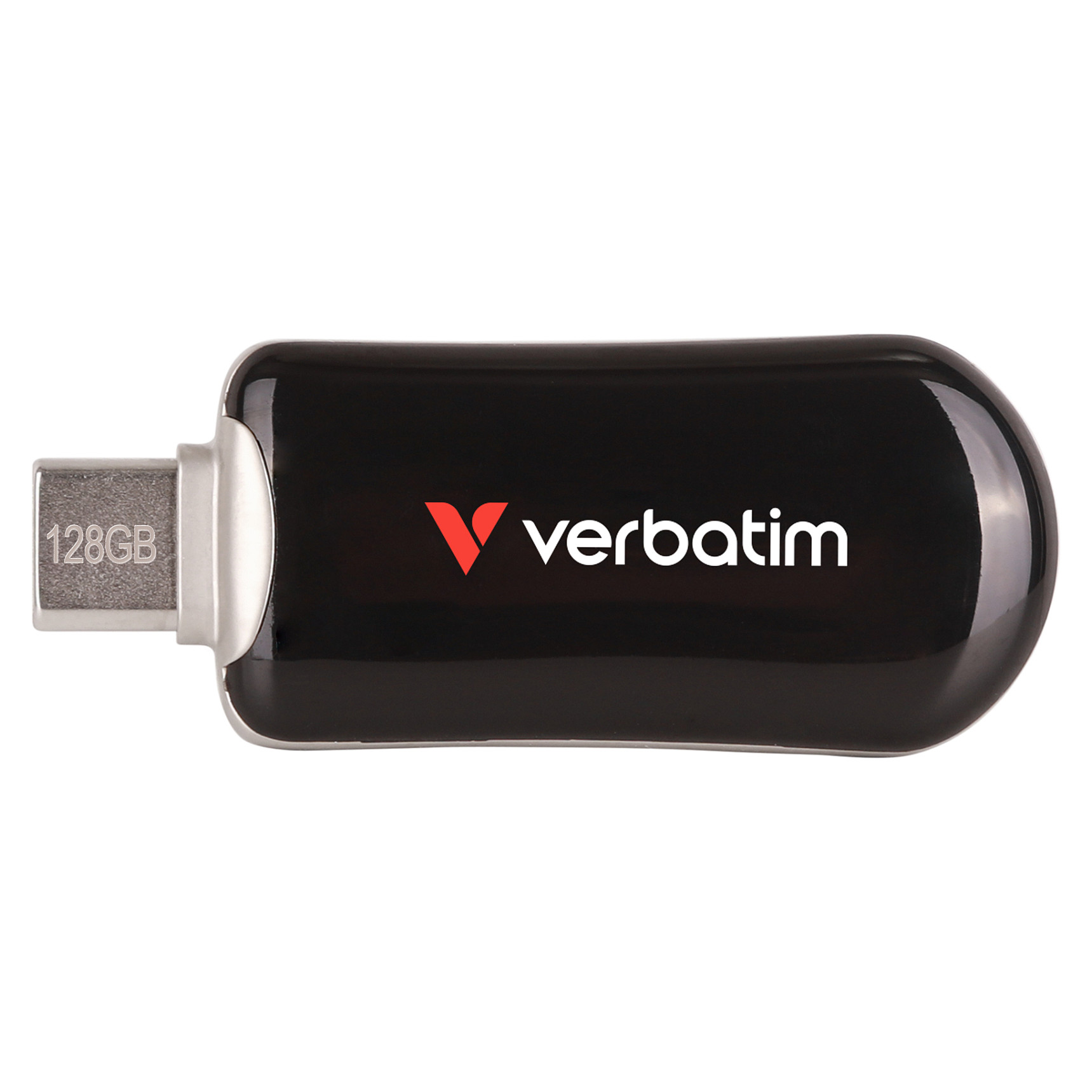 USB STICK 128GB Verbatim Plectra USB-C, e zezë