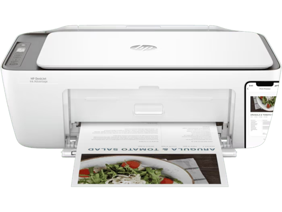 Printer HP Printer AiO DeskJet 2876 / Print, Copy, Scan / A4 / Color / Up to 20 ppm / Bluetooth / Wifi / e bardhë