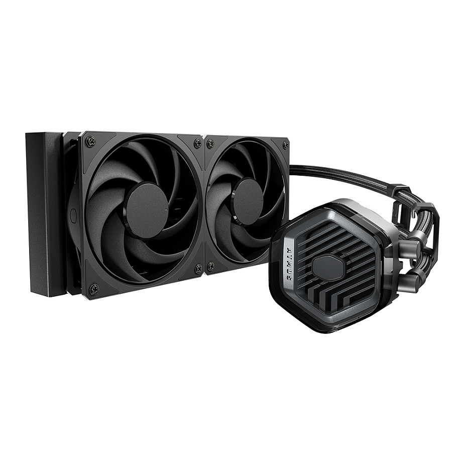 Ftohës për Procesor Cooler Master MasterLiquid ATMOS Stealth / AIO / 120mm Fan / 2400 RPM / 127.6 m³/h / 3.63 mmH₂O – Zezë