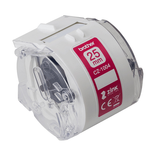 Rrotull Etiketash Brother CZ-1004, 25 mm × 5 m, Printim me Ngjyra ZINK 4